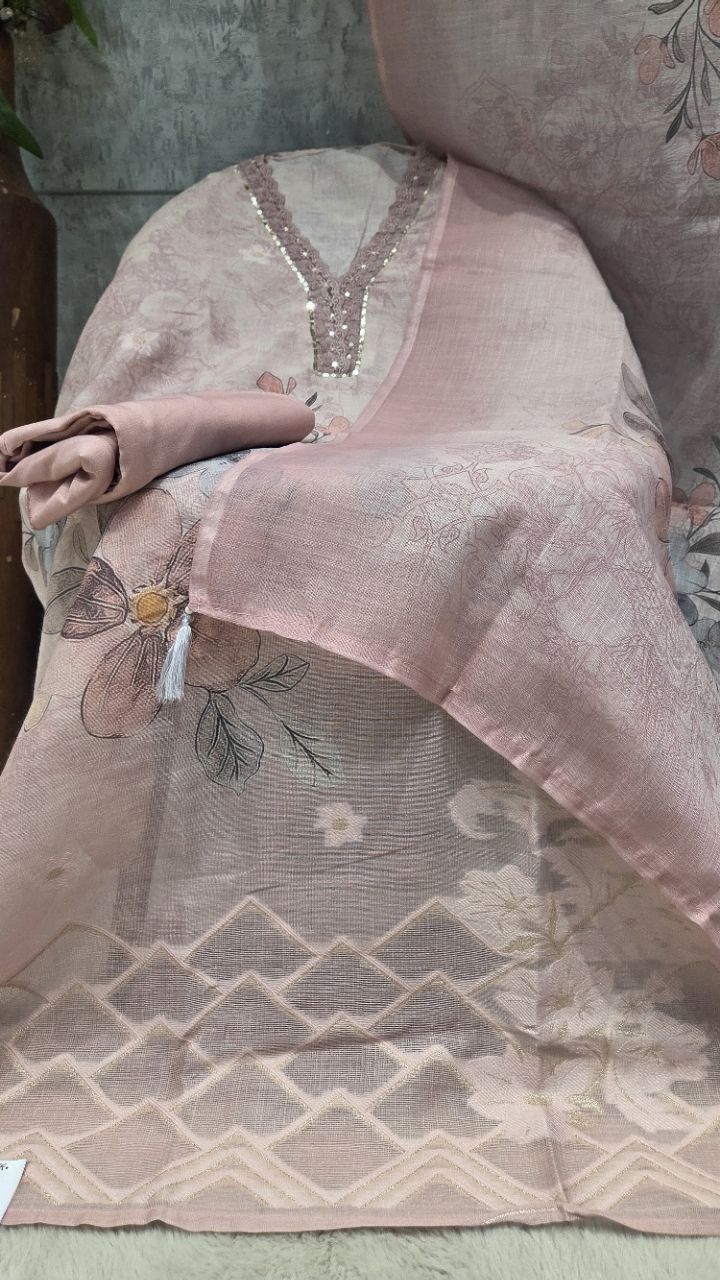 Floral Unstitched Suit view 2