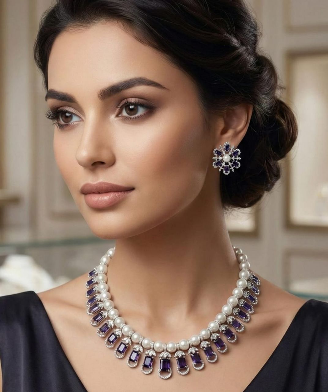Pearl and Amethyst Necklace