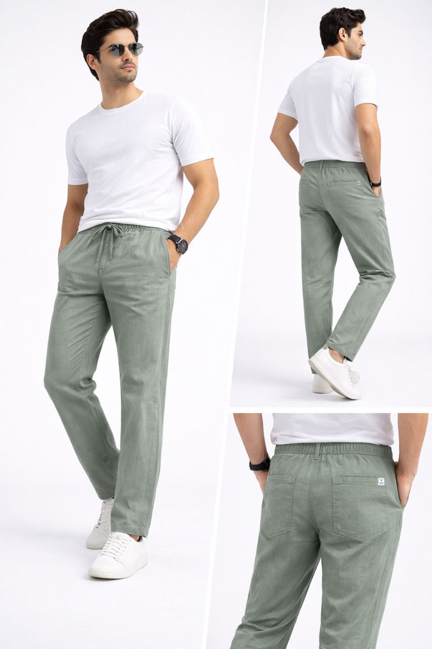 LINEN STRAIGHT FIT LOWER (41004)