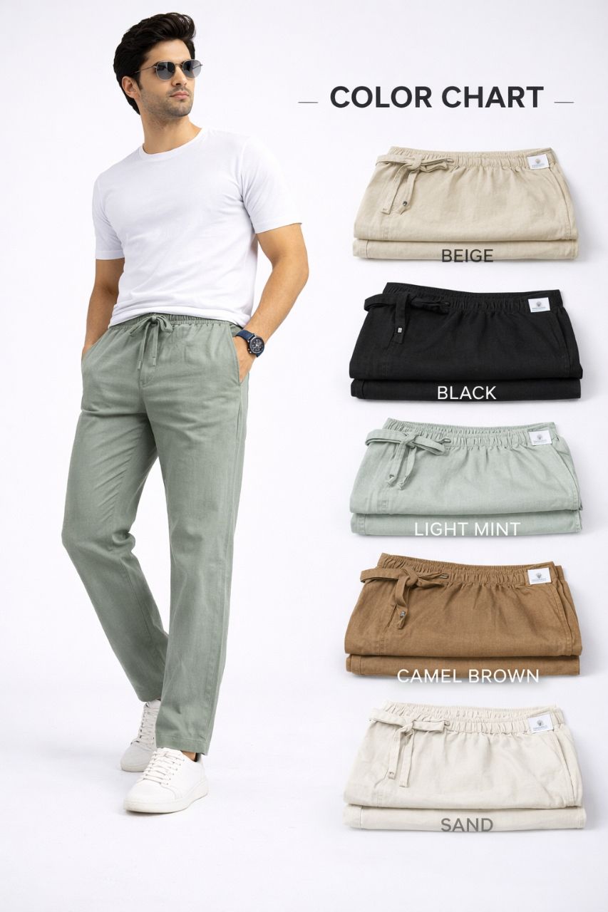 LINEN STRAIGHT FIT LOWER (41004) view 2