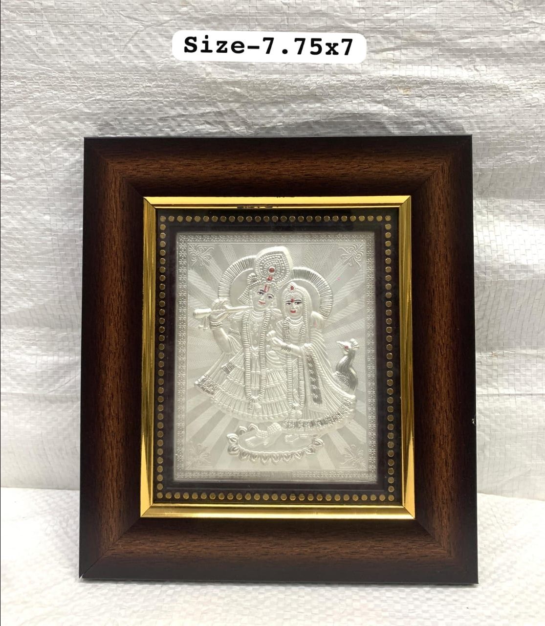 999 Silver Frame Of Radha Krishna