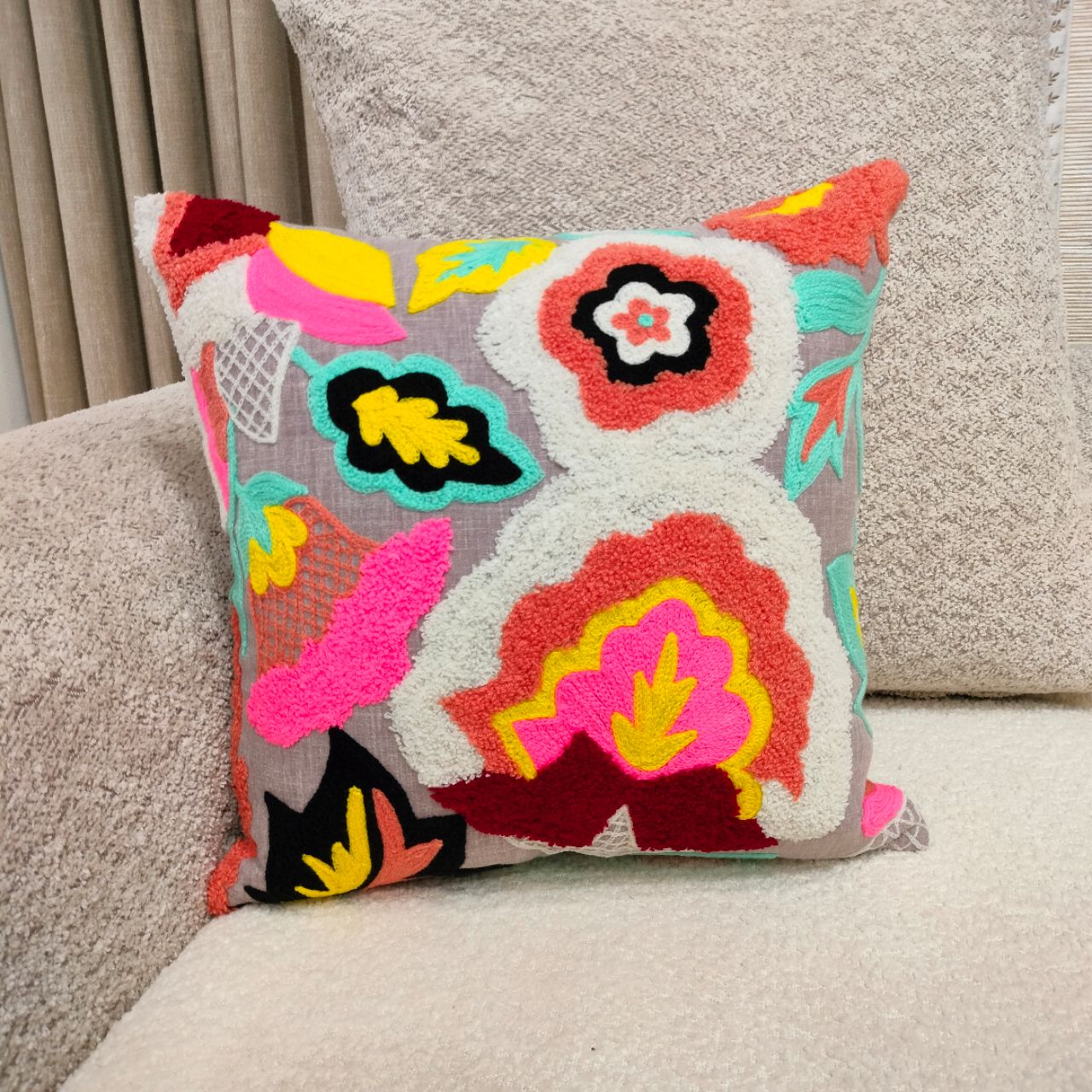 Colorful Floral Cushion Cover CC-355 view 4