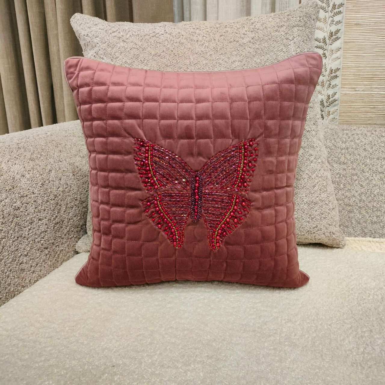 Butterfly Embellished Cushion Cover CC-403 view 4