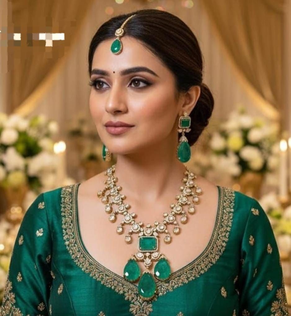 Emerald Bridal Jewelry Set