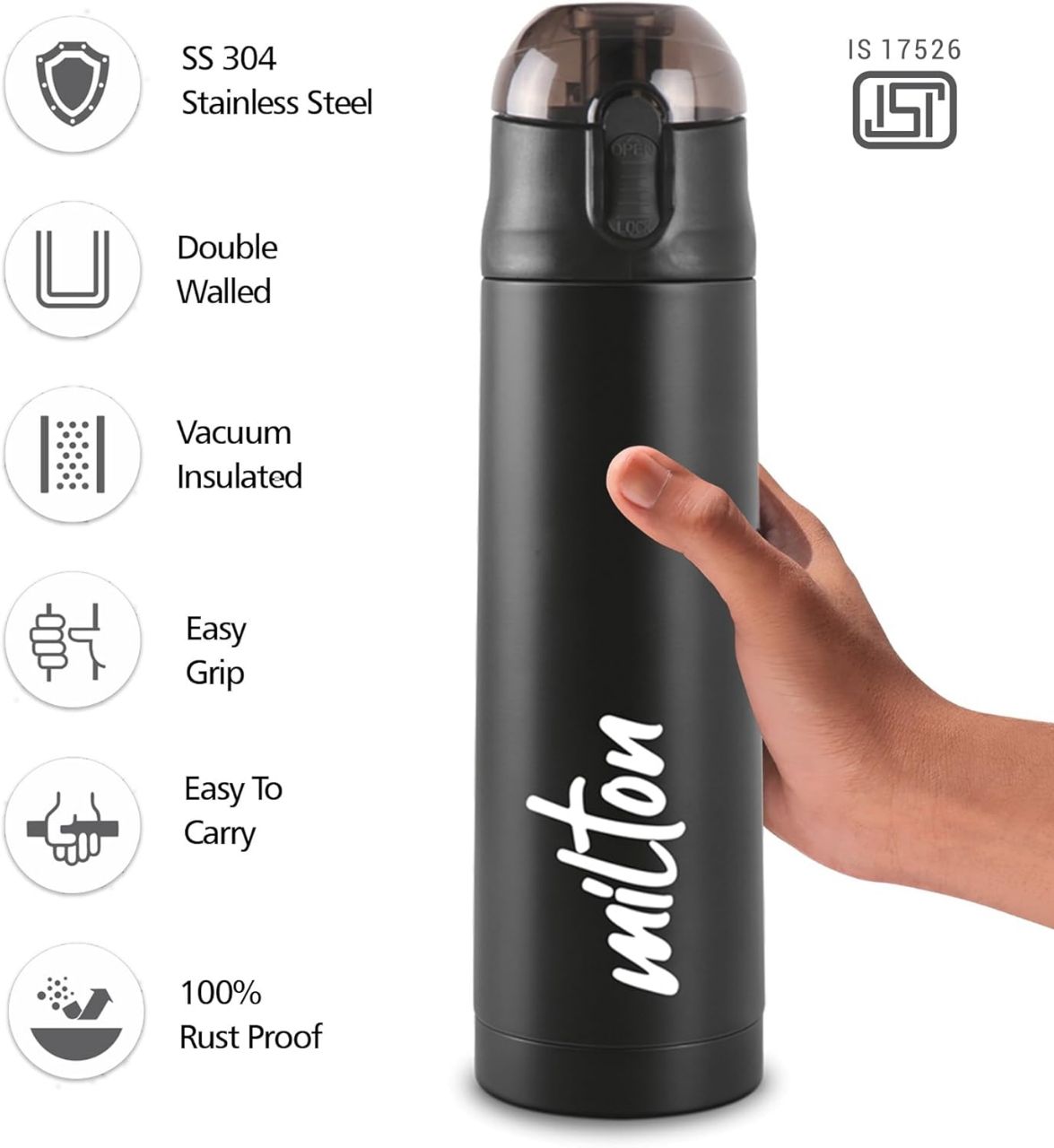 Milton Crown 900 ML Tharmosteel Bottle view 3