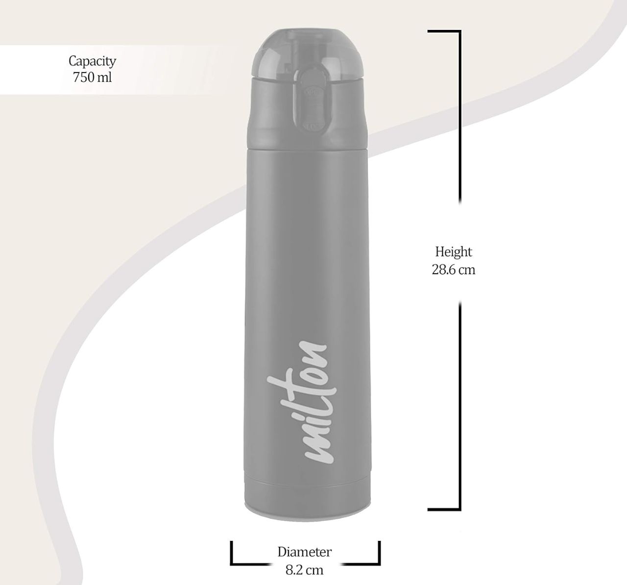 Milton Crown 900 ML Tharmosteel Bottle view 5