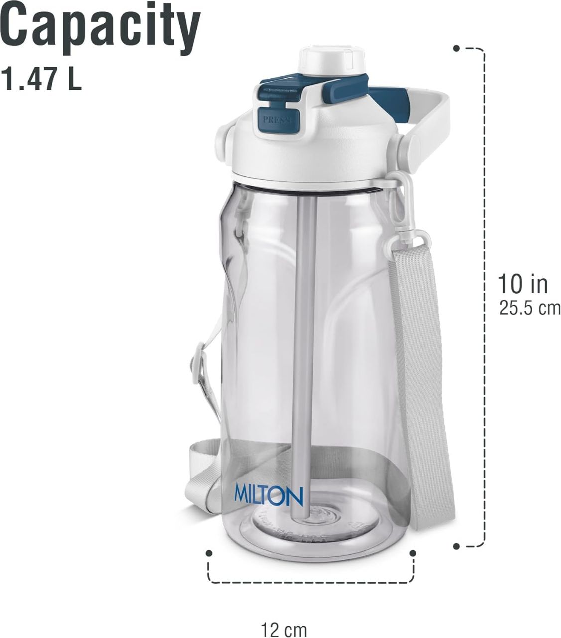 Milton EROS 1500 ML AWater Bottle view 7