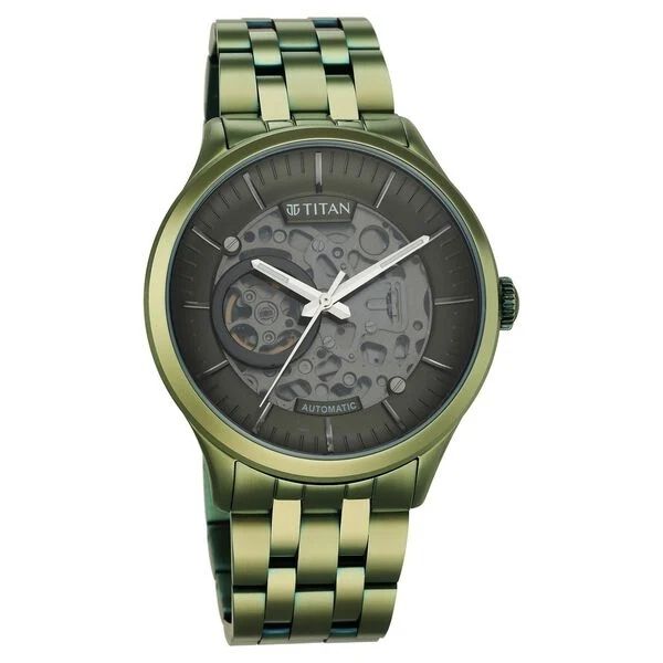 Titan Automatic Green Watch 90140QM01