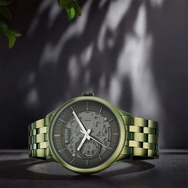 Titan Automatic Green Watch 90140QM01 view 2