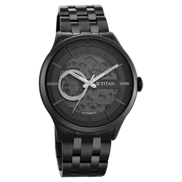 Titan Automatic Black Watch 90140QM02