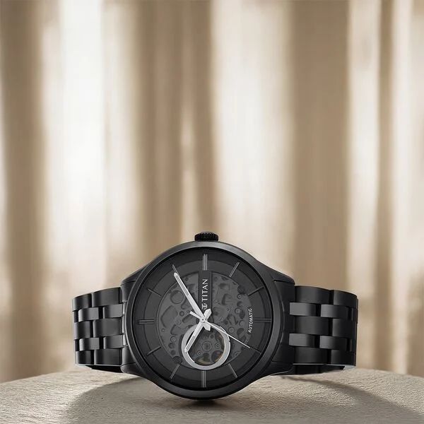 Titan Automatic Black Watch 90140QM02 view 2