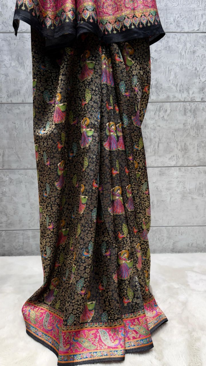 Pashmina Silk Saree view 3
