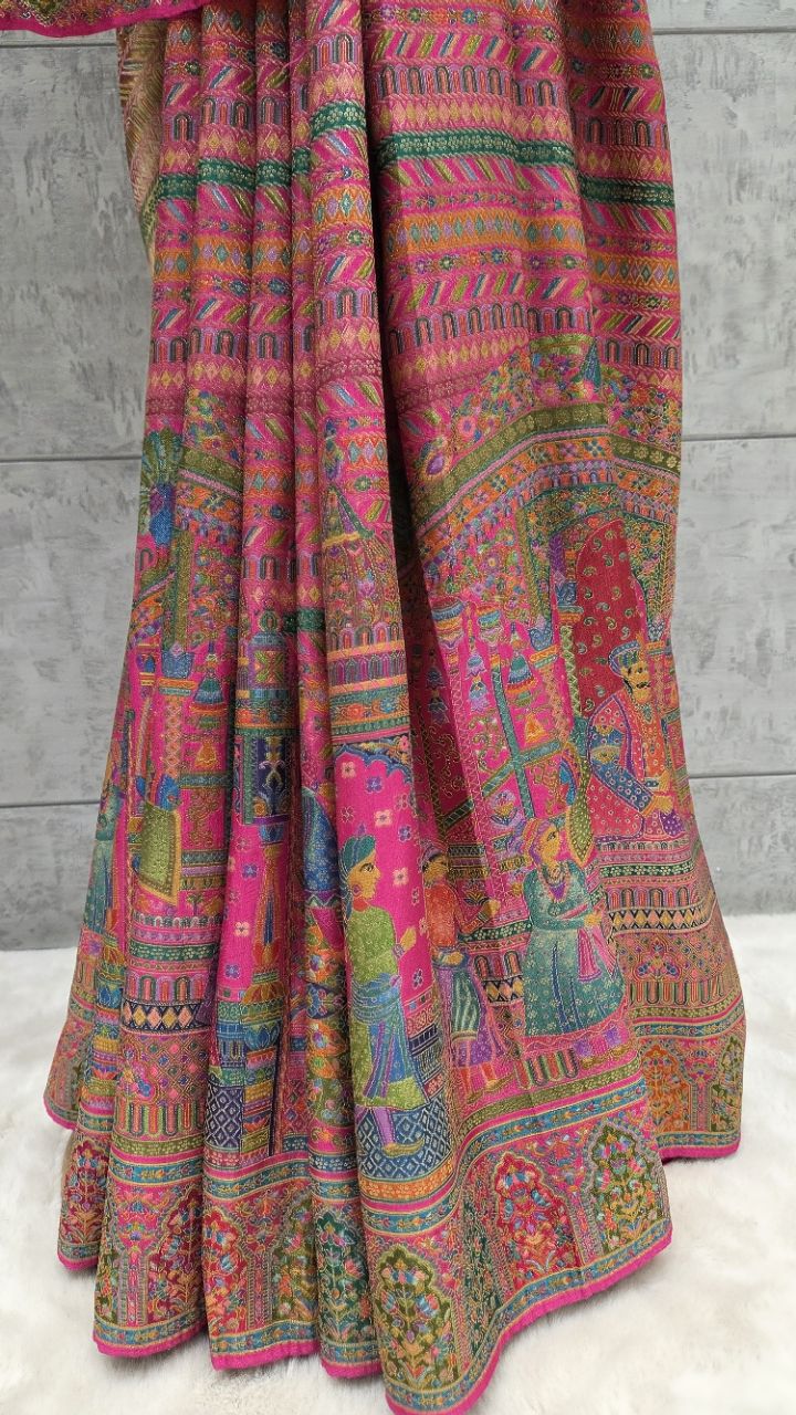 Pashmina Darbar Saree view 4