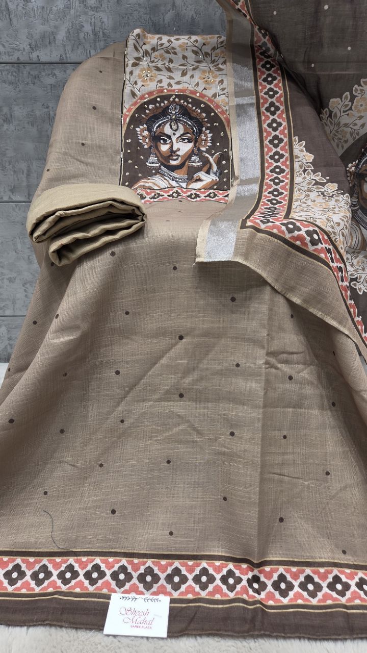 Unstitched Printed Suit Fabric view 2