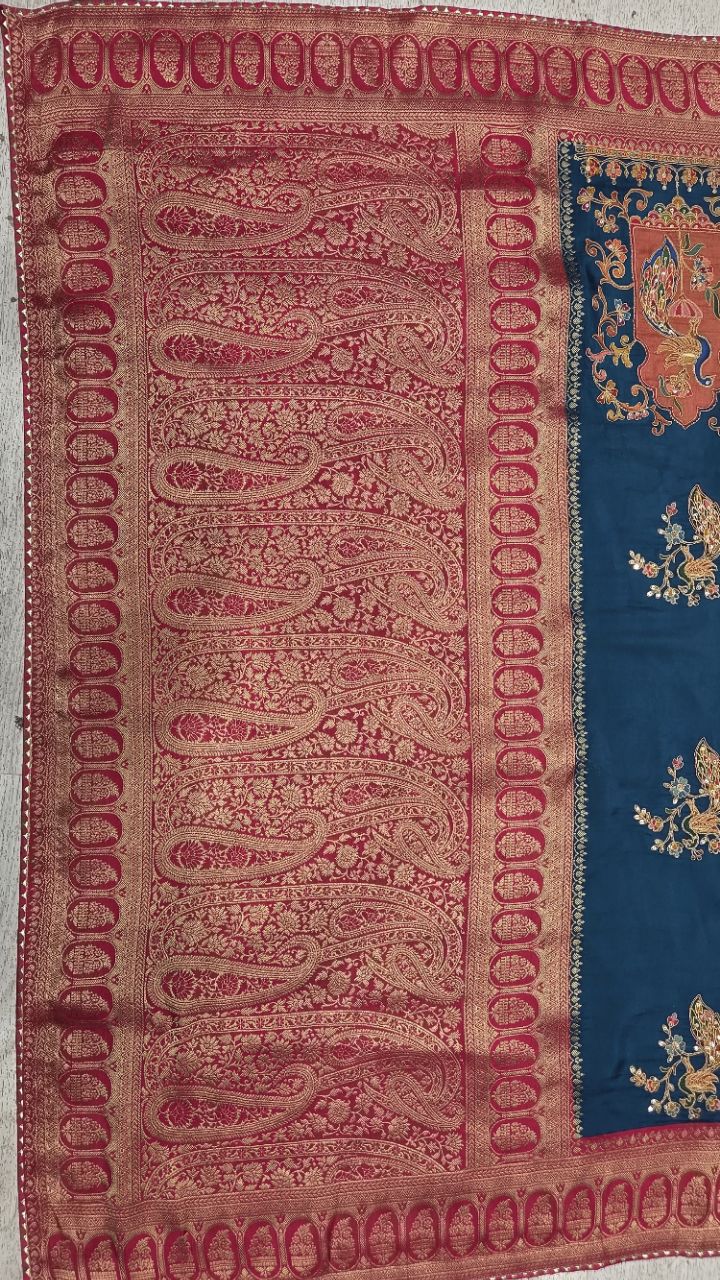 Moonga Silk Saree view 5