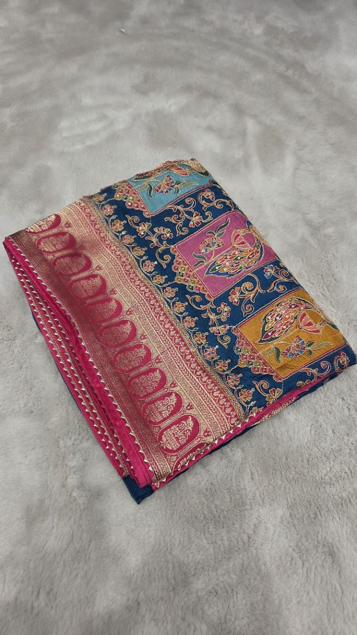 Moonga Silk Saree view 2