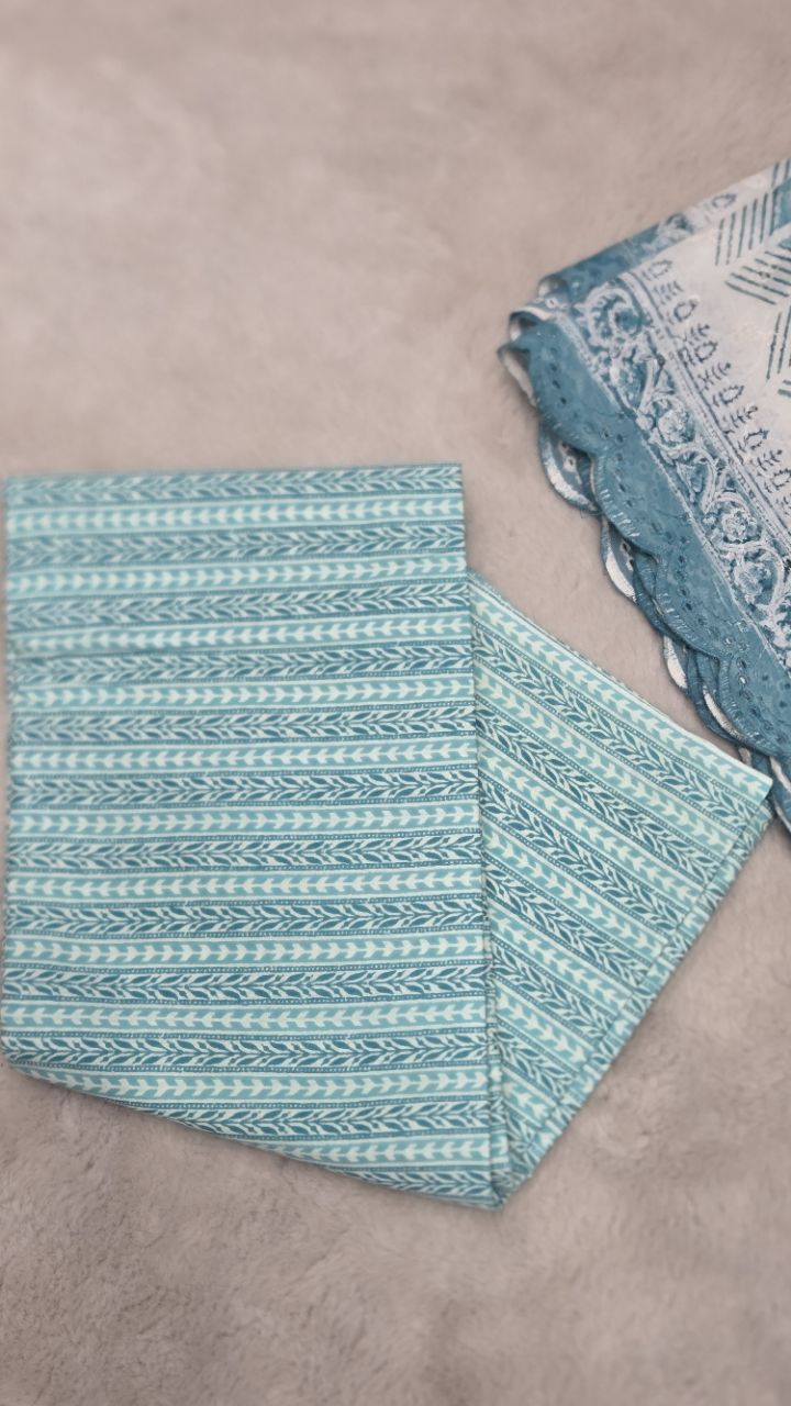 Sky Blue Unstitched Suit view 4