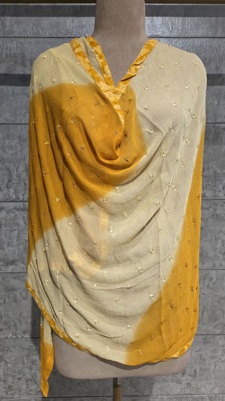 Yellow Unstitched Suit Fabric view 4