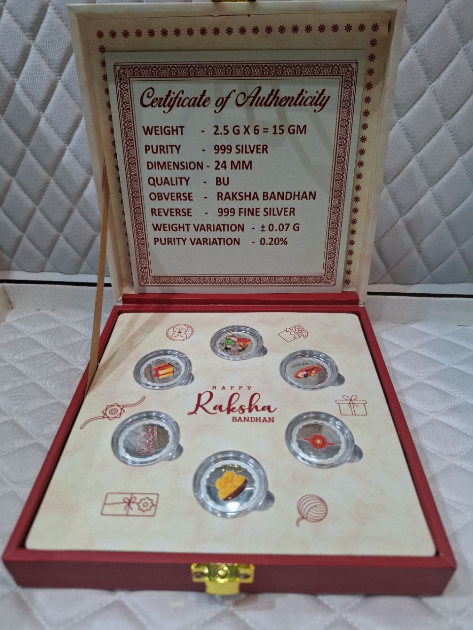 999 Silver Raksha Bandhan Coin Set view 2
