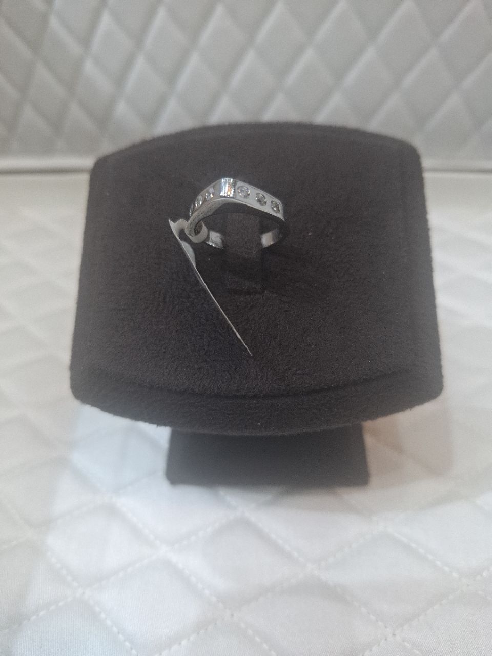 Silver Diamond Ring view 2