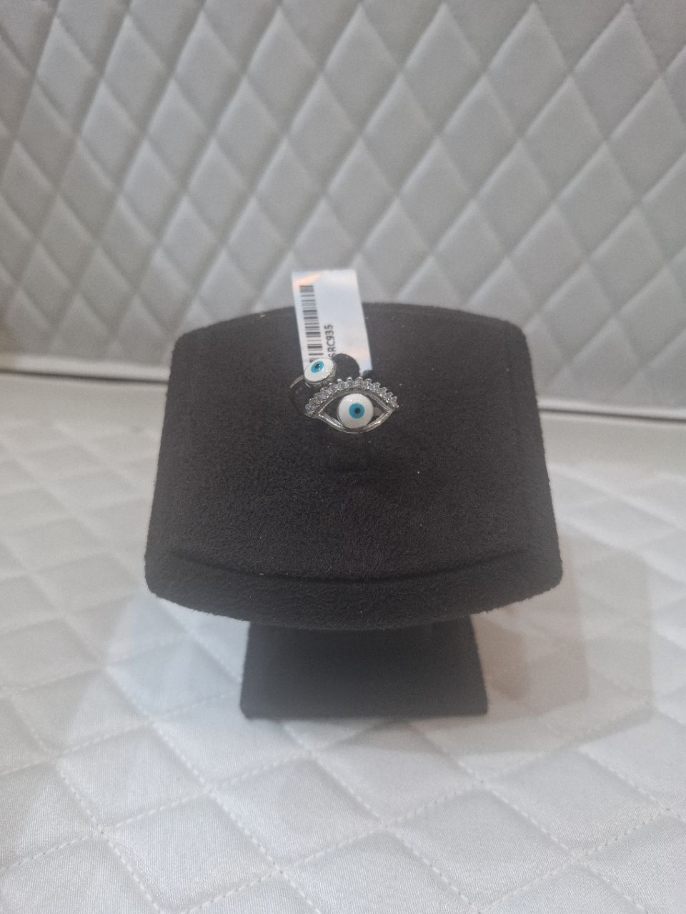 Evil Eye Silver Ring view 2