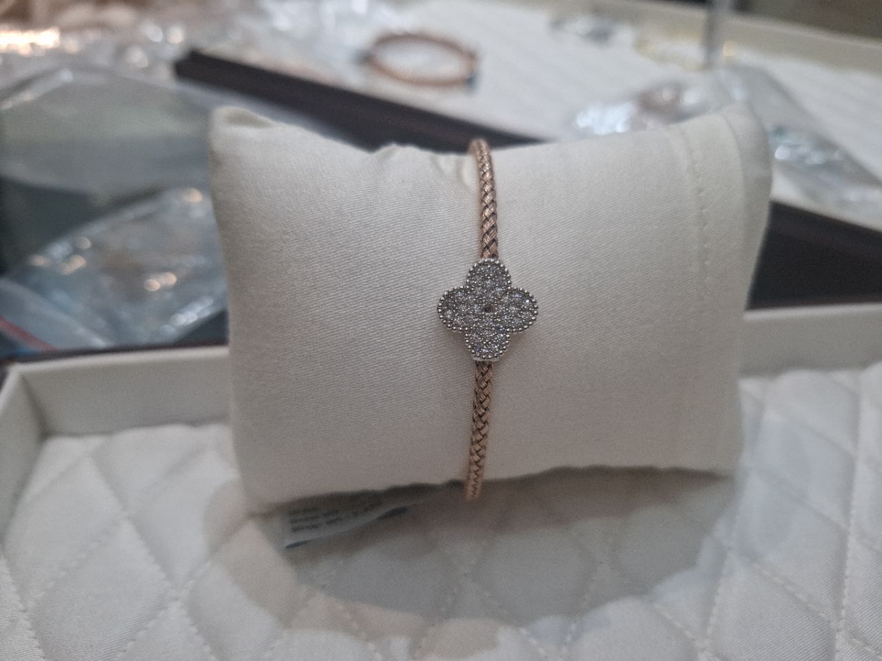 Cubic Zirconia Floral Bracelet view 2