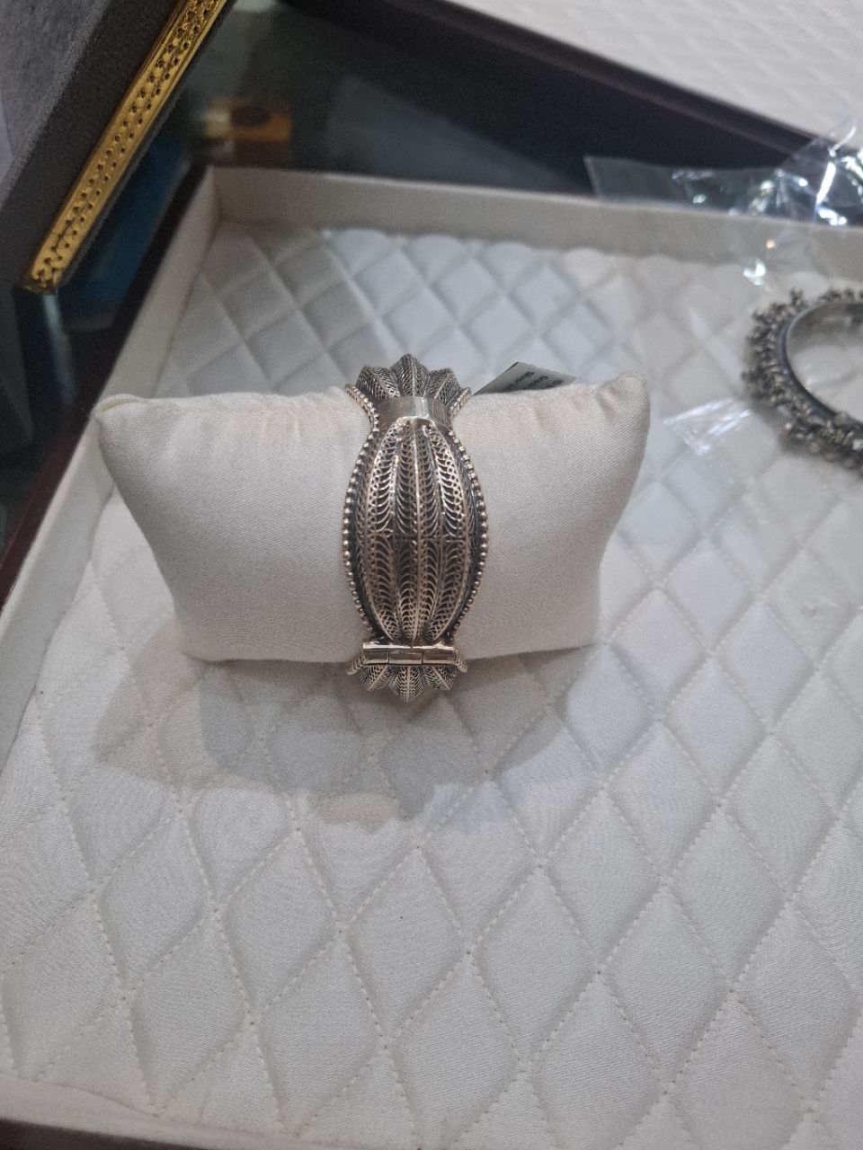 Silver Filigree Bangle view 2