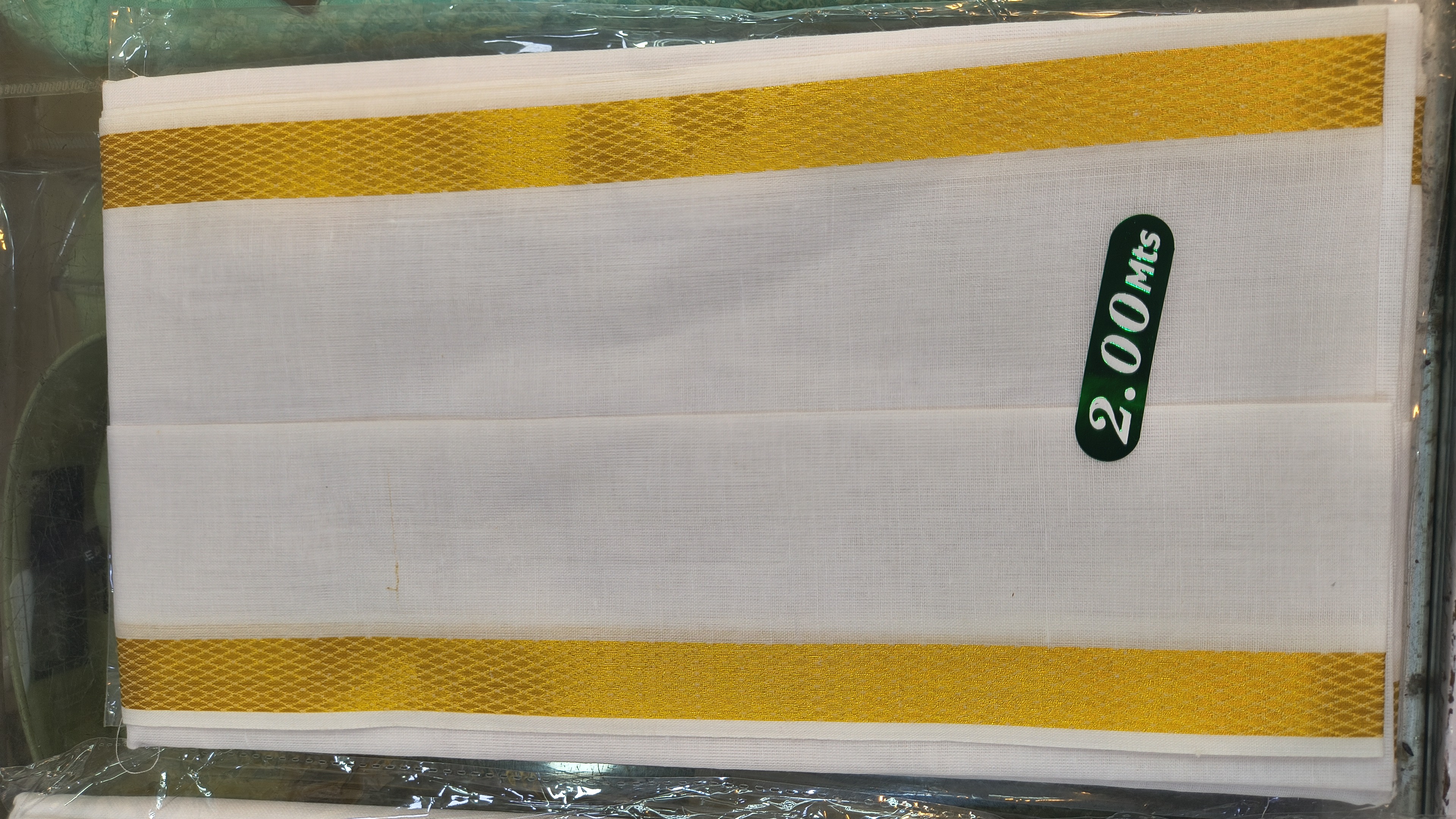 Cotton White Patka/Gamcha view 2