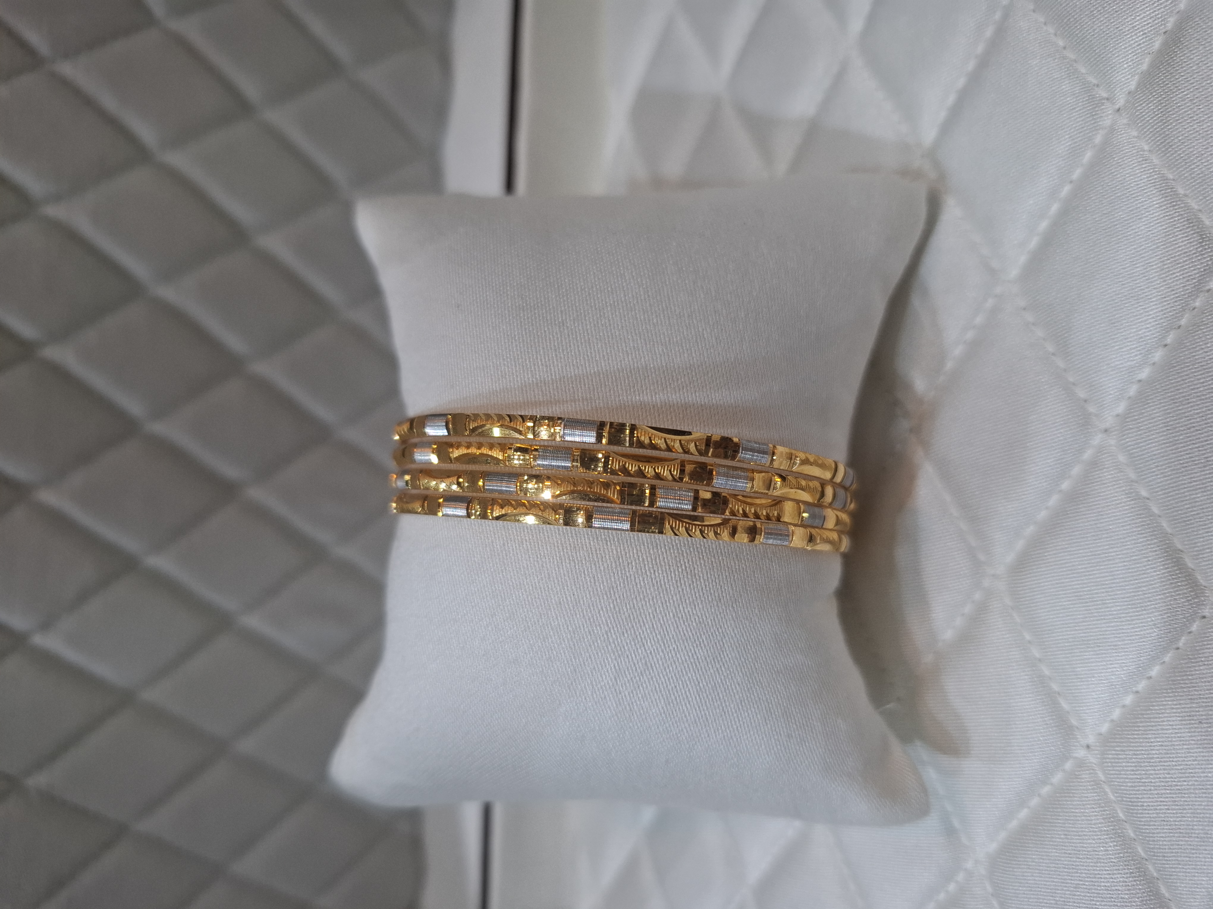 Gold and Silver Bangles view 2