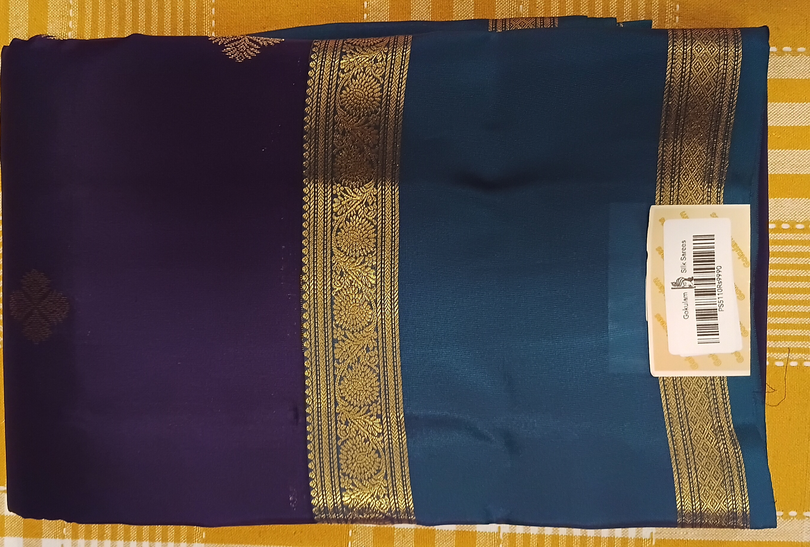 Pure Silk Saree Gap Boader 020 view 2
