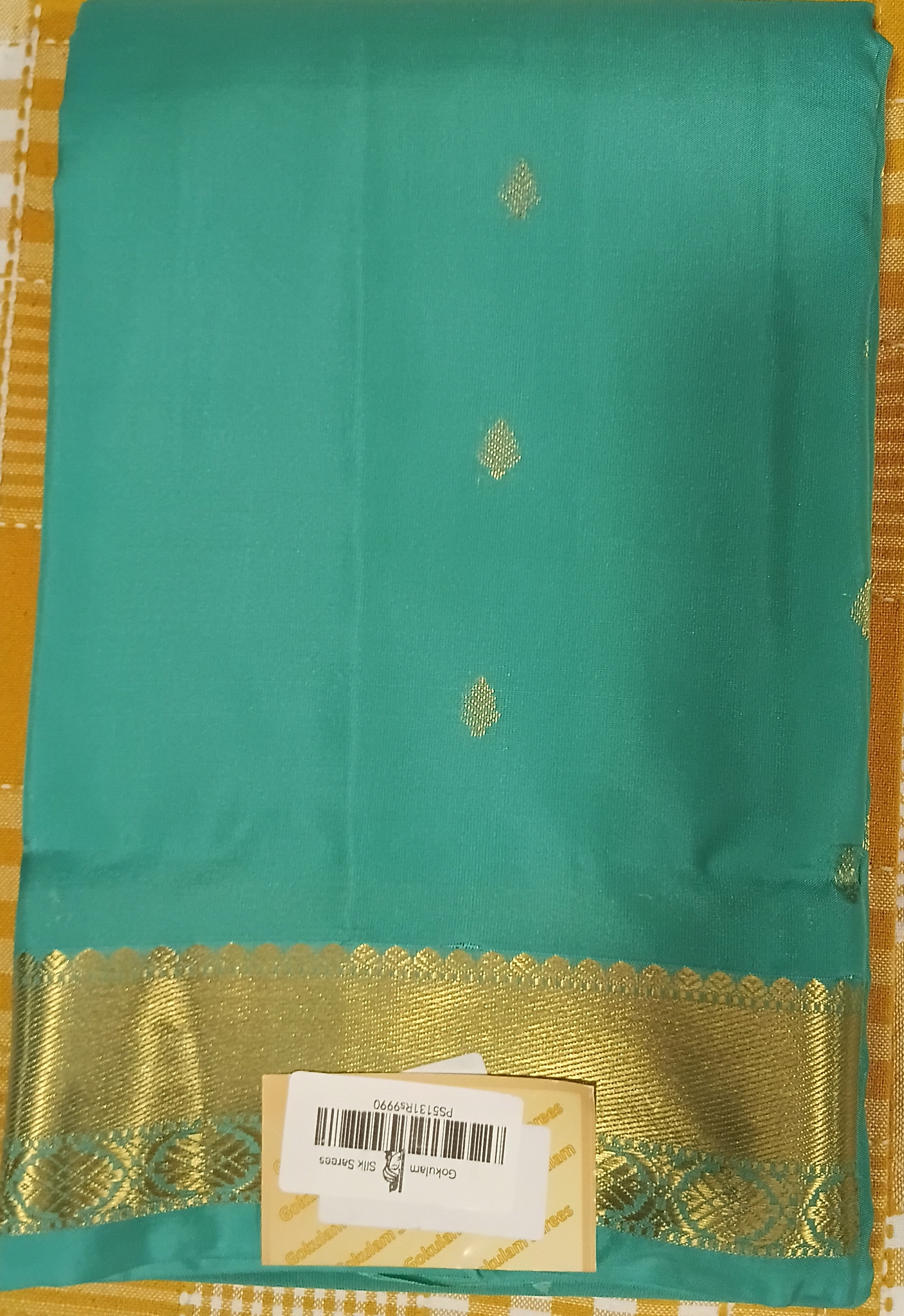 Small Boader Pure Silk Saree 035 view 2