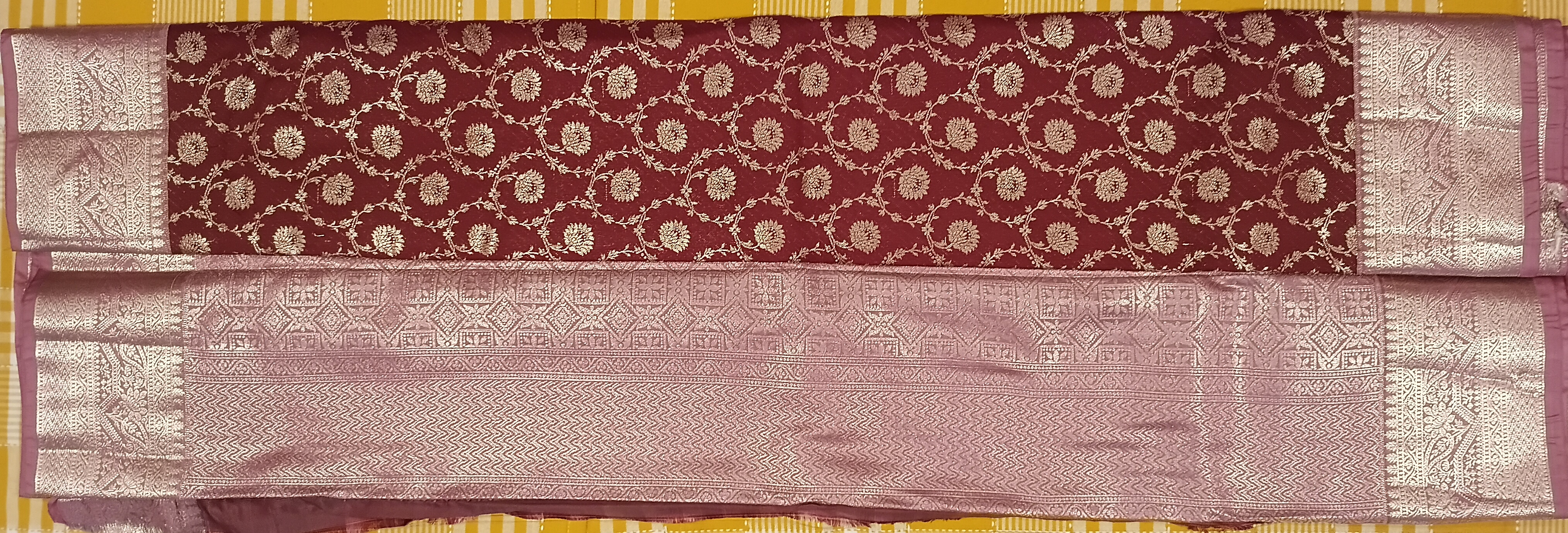 Pure Silk Saree Maroon Color 021 view 2