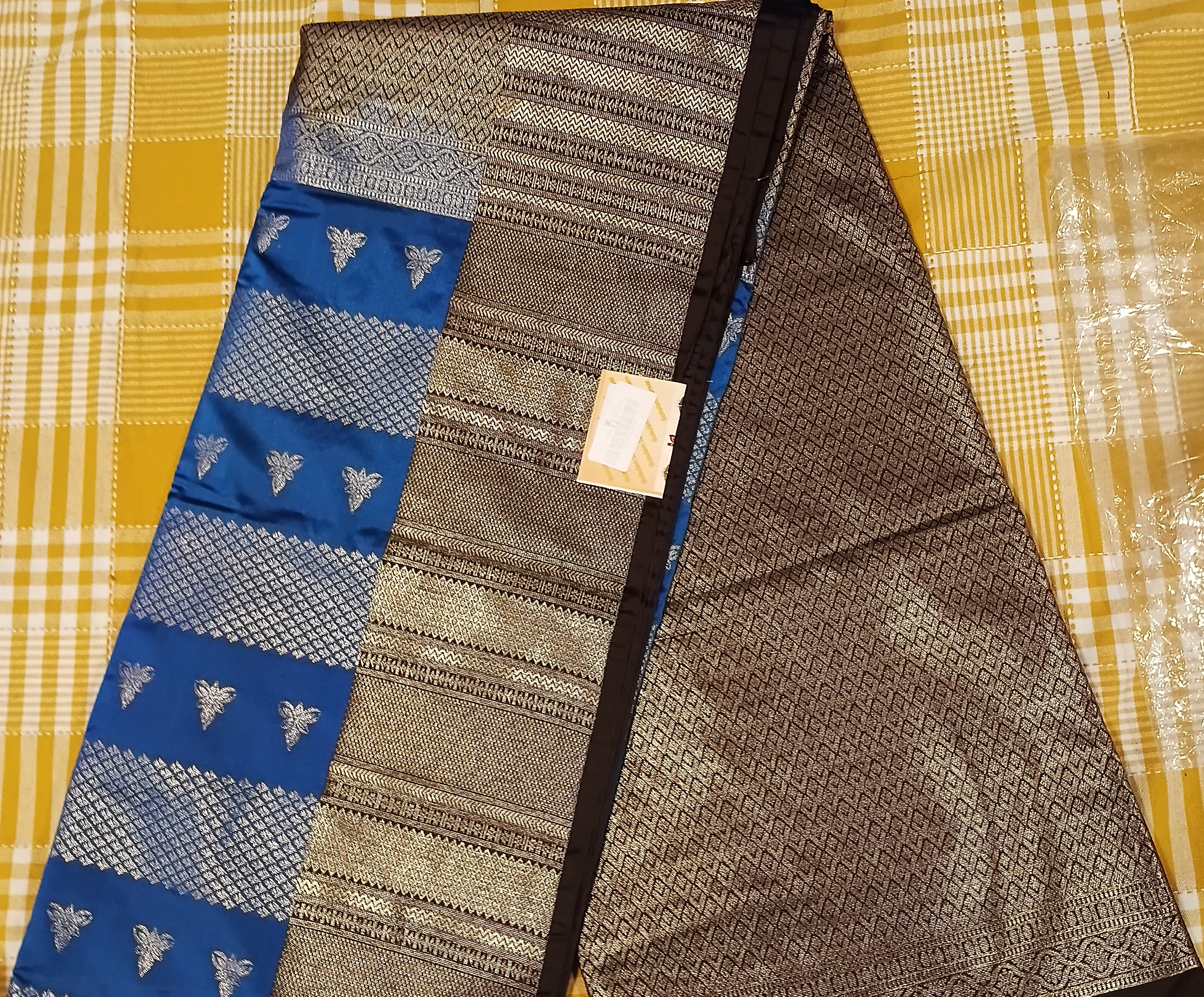 Blue Semi Silk Saree 004 view 2