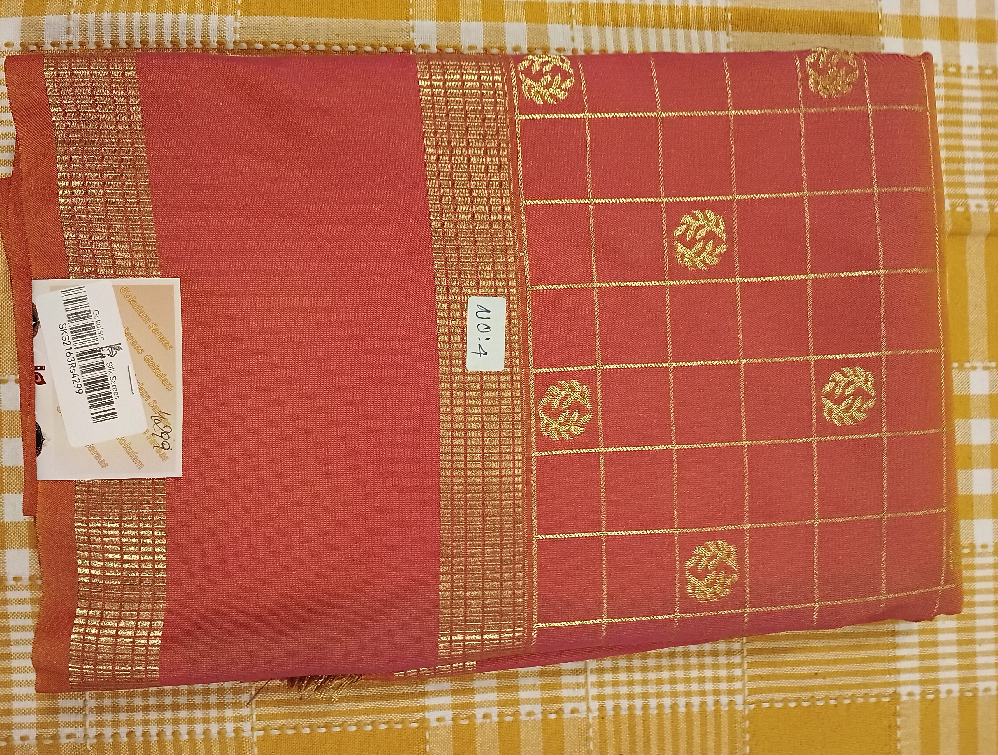 Orange Semi Kanchi Silk 027 view 2