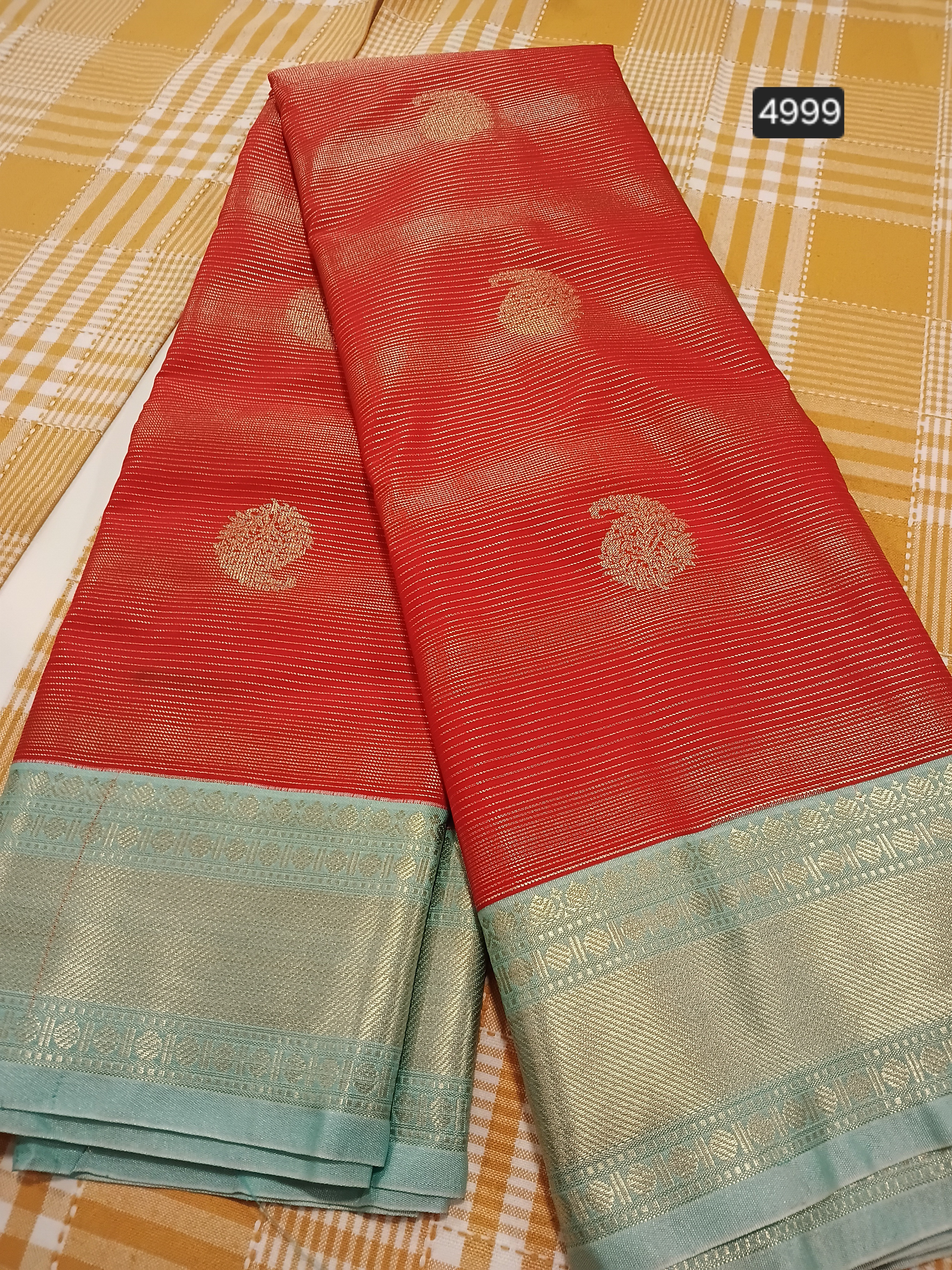 Red Semi Kanchi Silk 042 view 2
