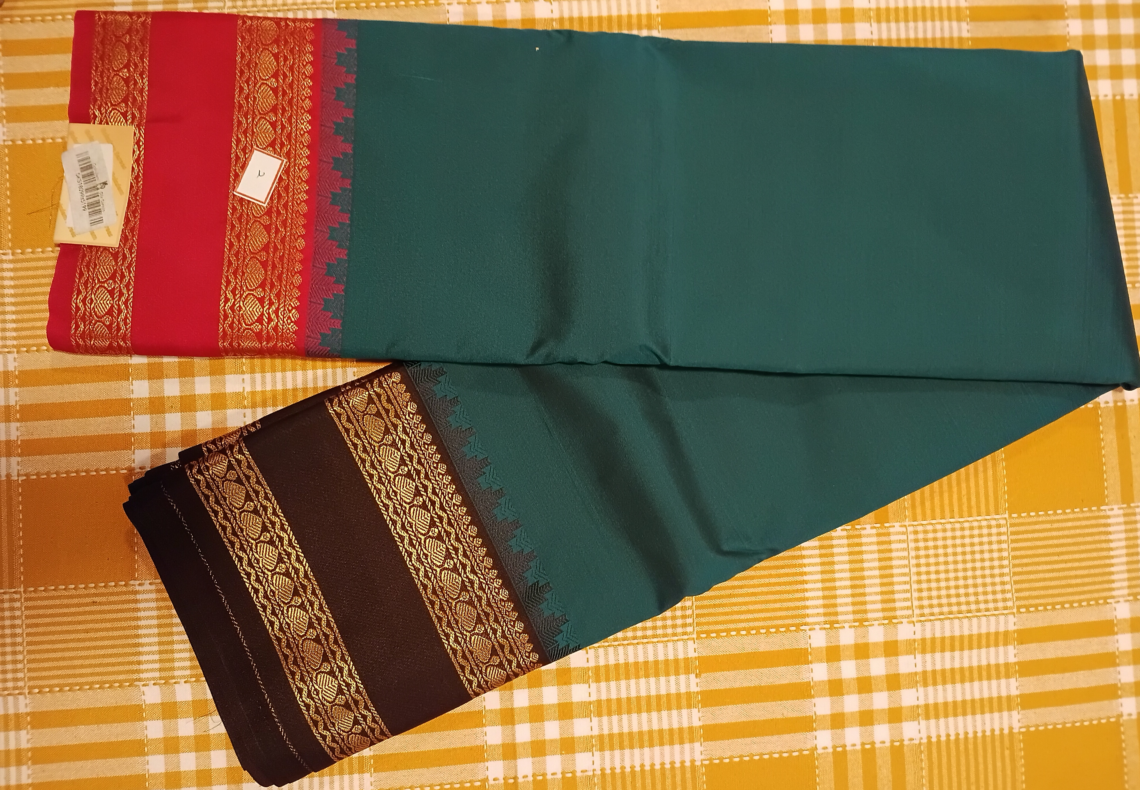 Kanchi Pure Silk Saree Ganga Jamuna Boader 020 view 2