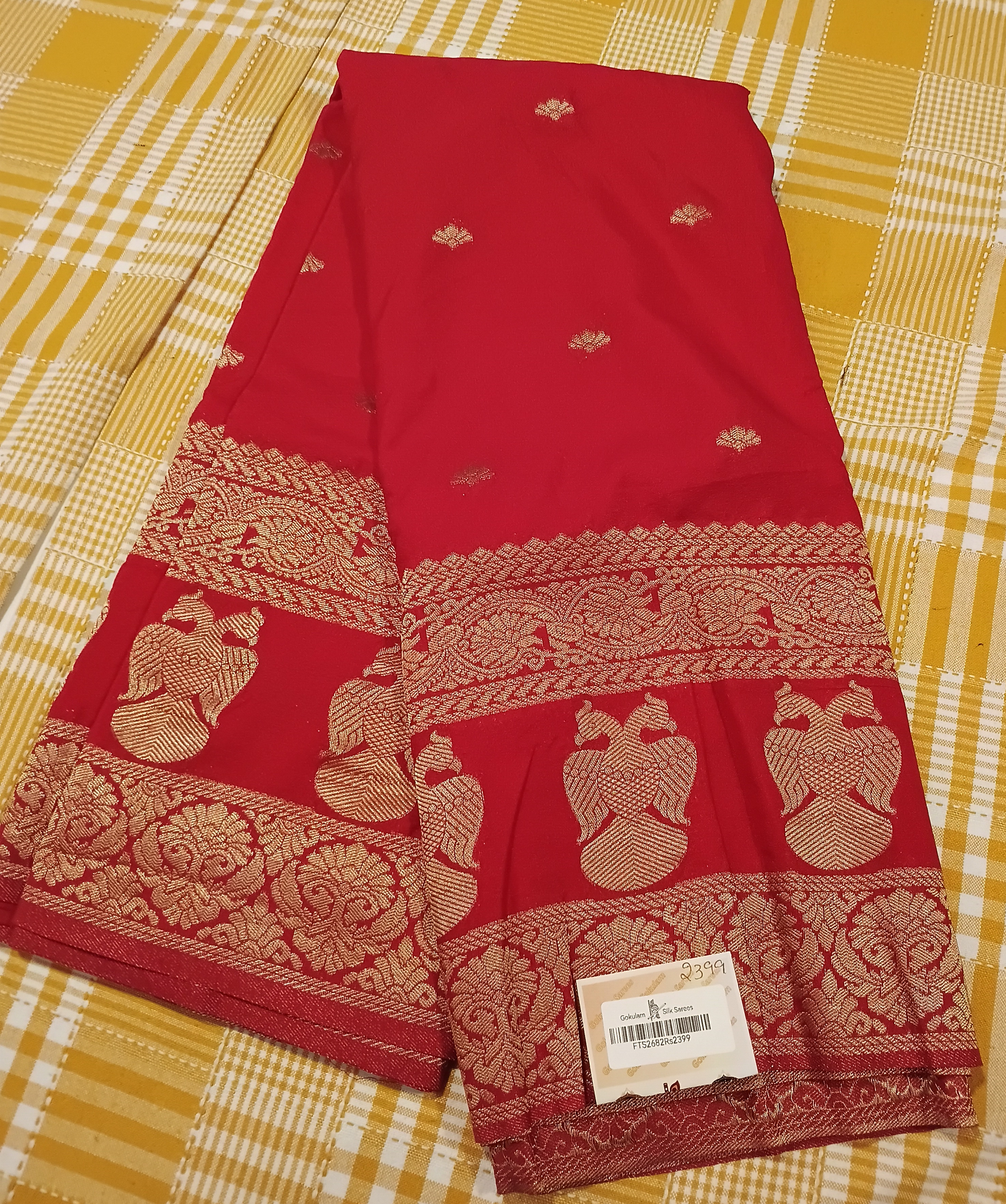 Red Banarasi Saree 022 view 2