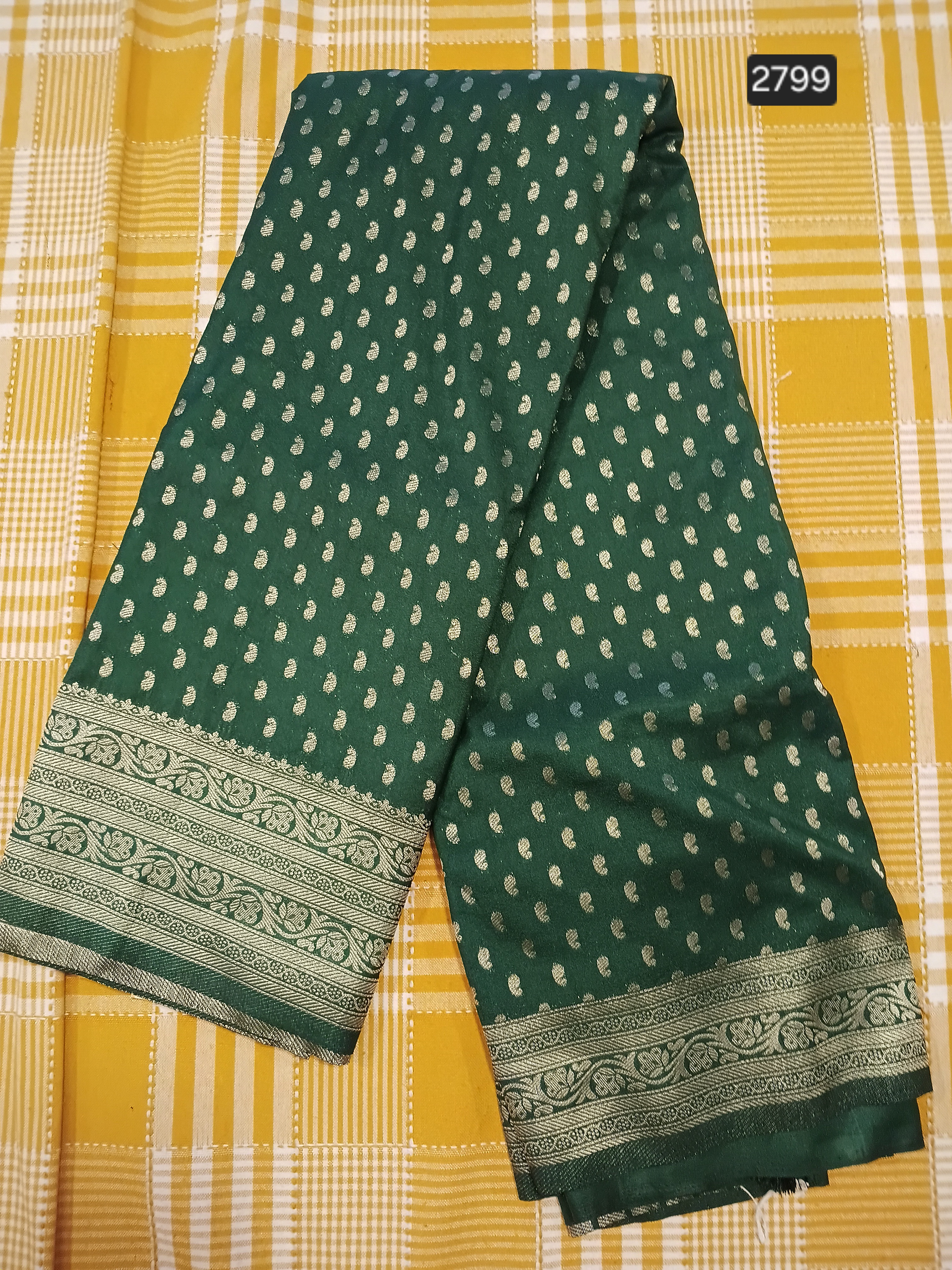 Green Banarasi Saree 003 view 2