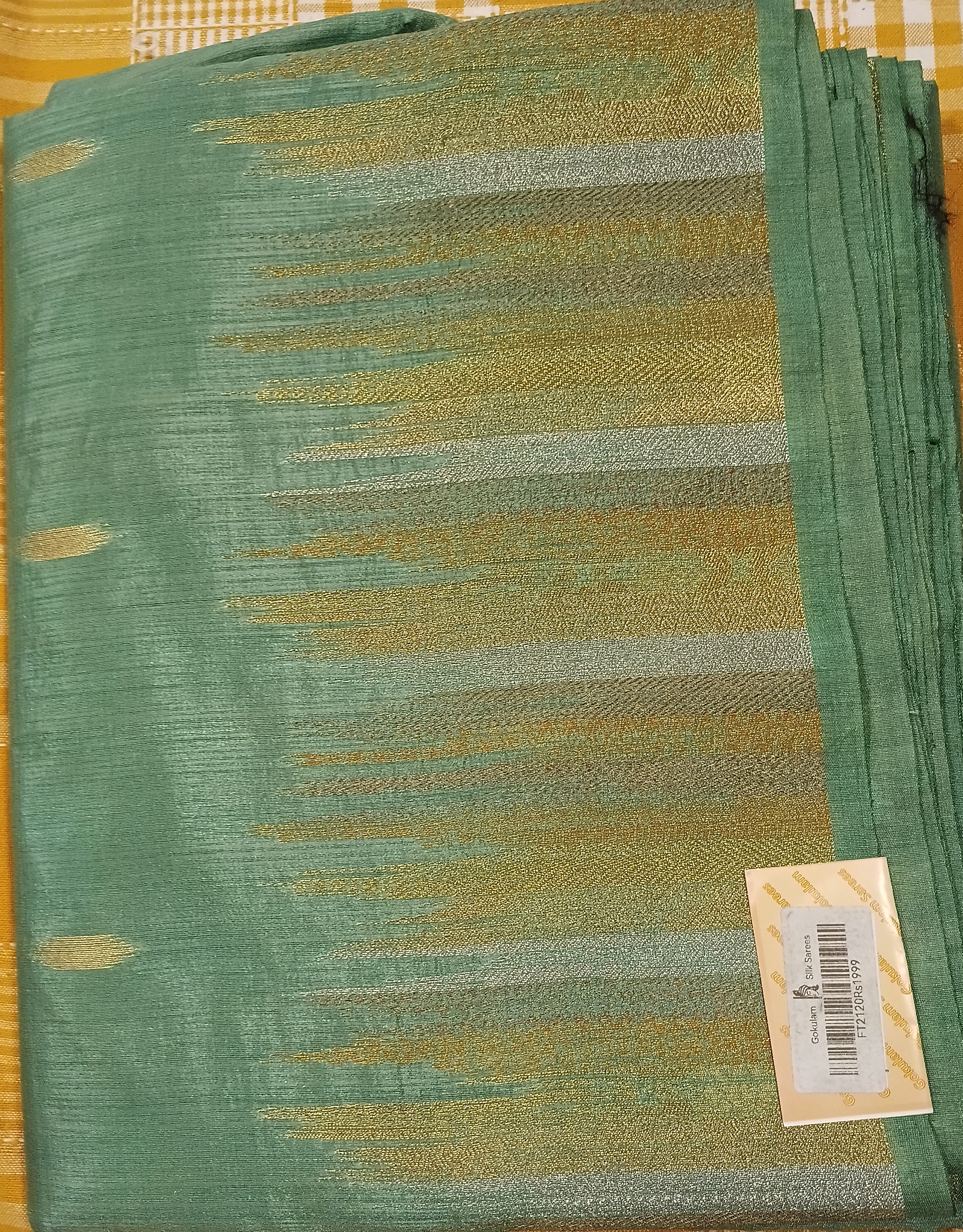 Green  Tussar Silk 029 view 2