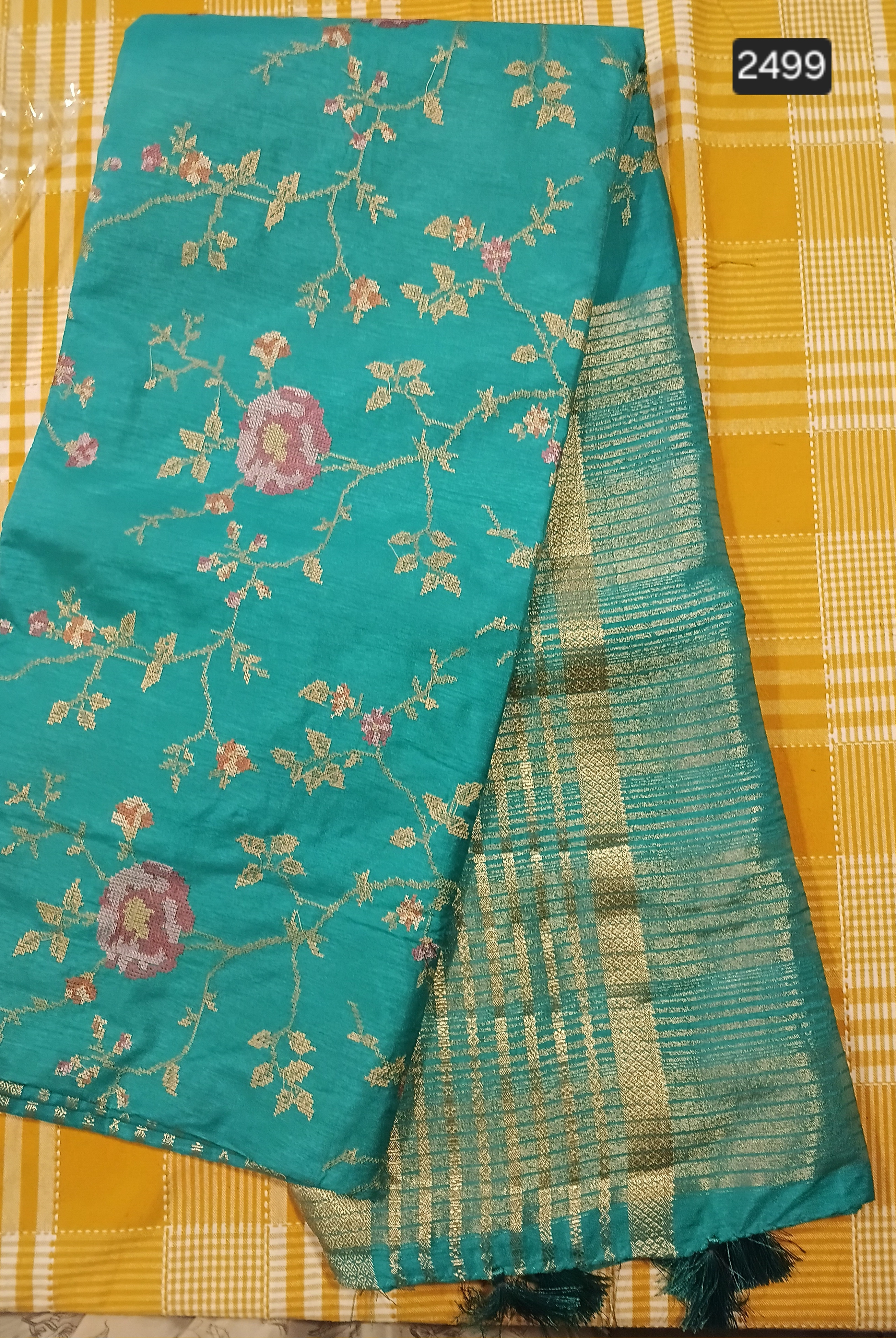 Light Green Tussar Saree 010 view 2