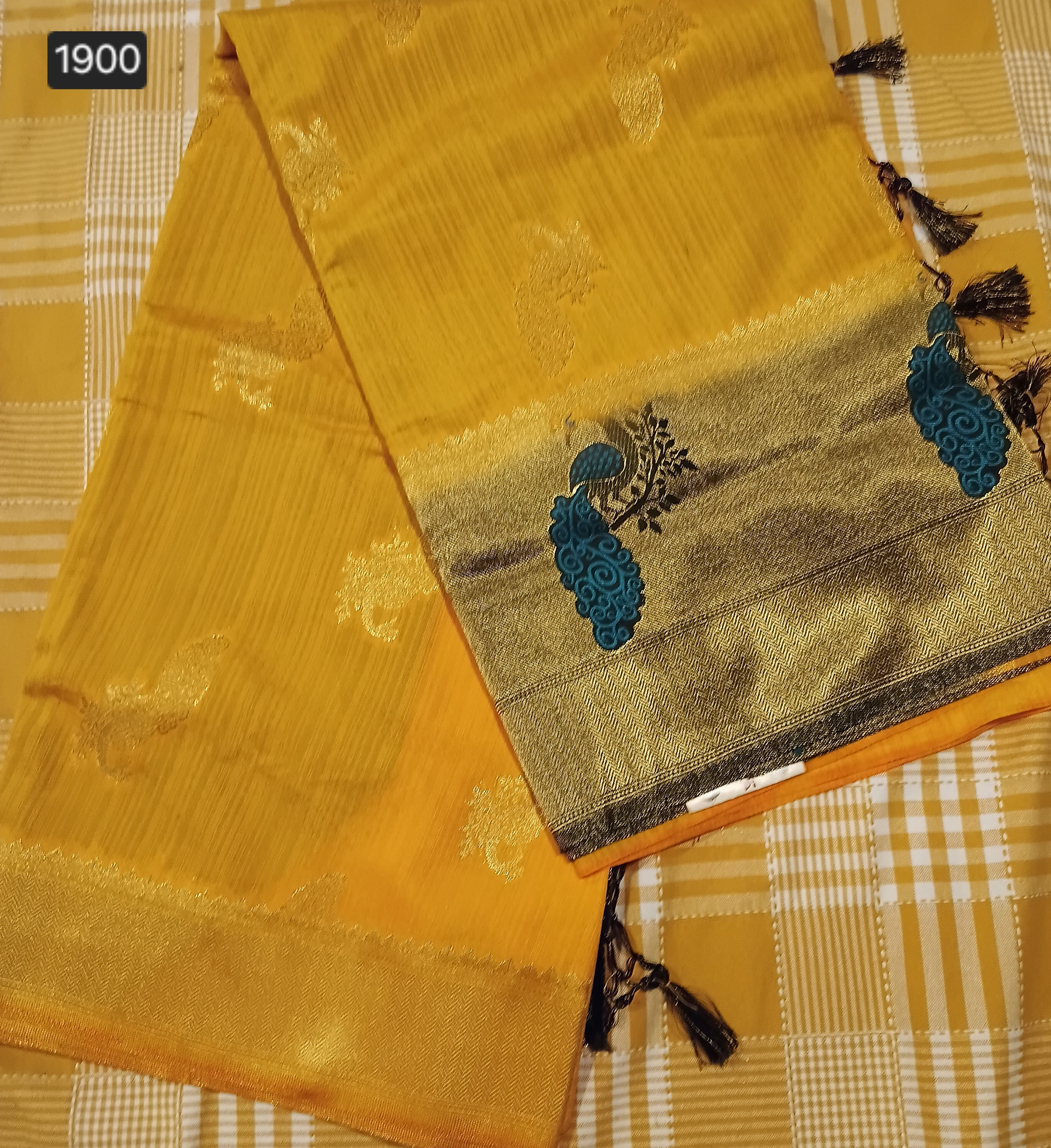Yellow Tussar Silk 023 view 2
