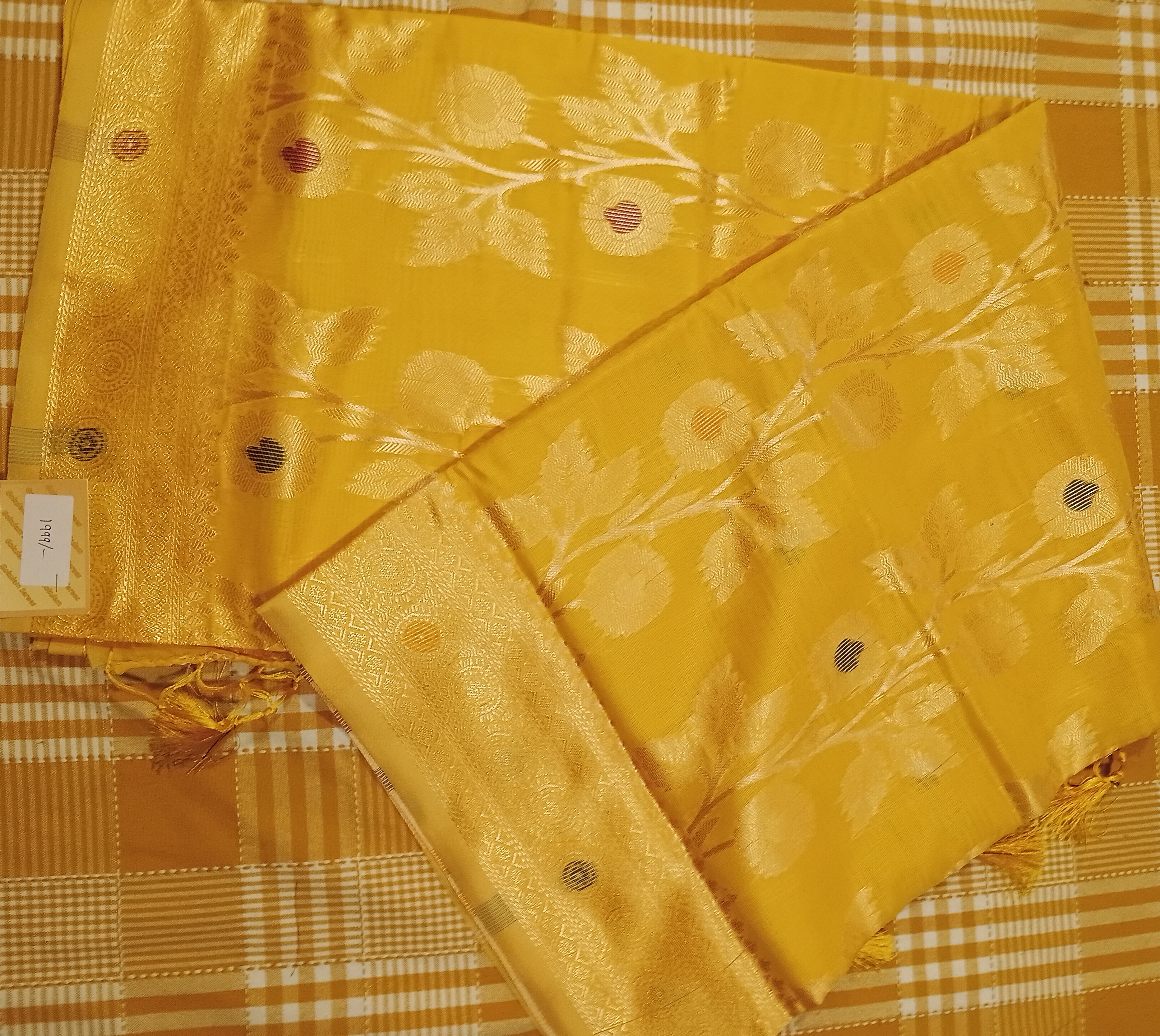Tussar Silk Yellow 022 view 2