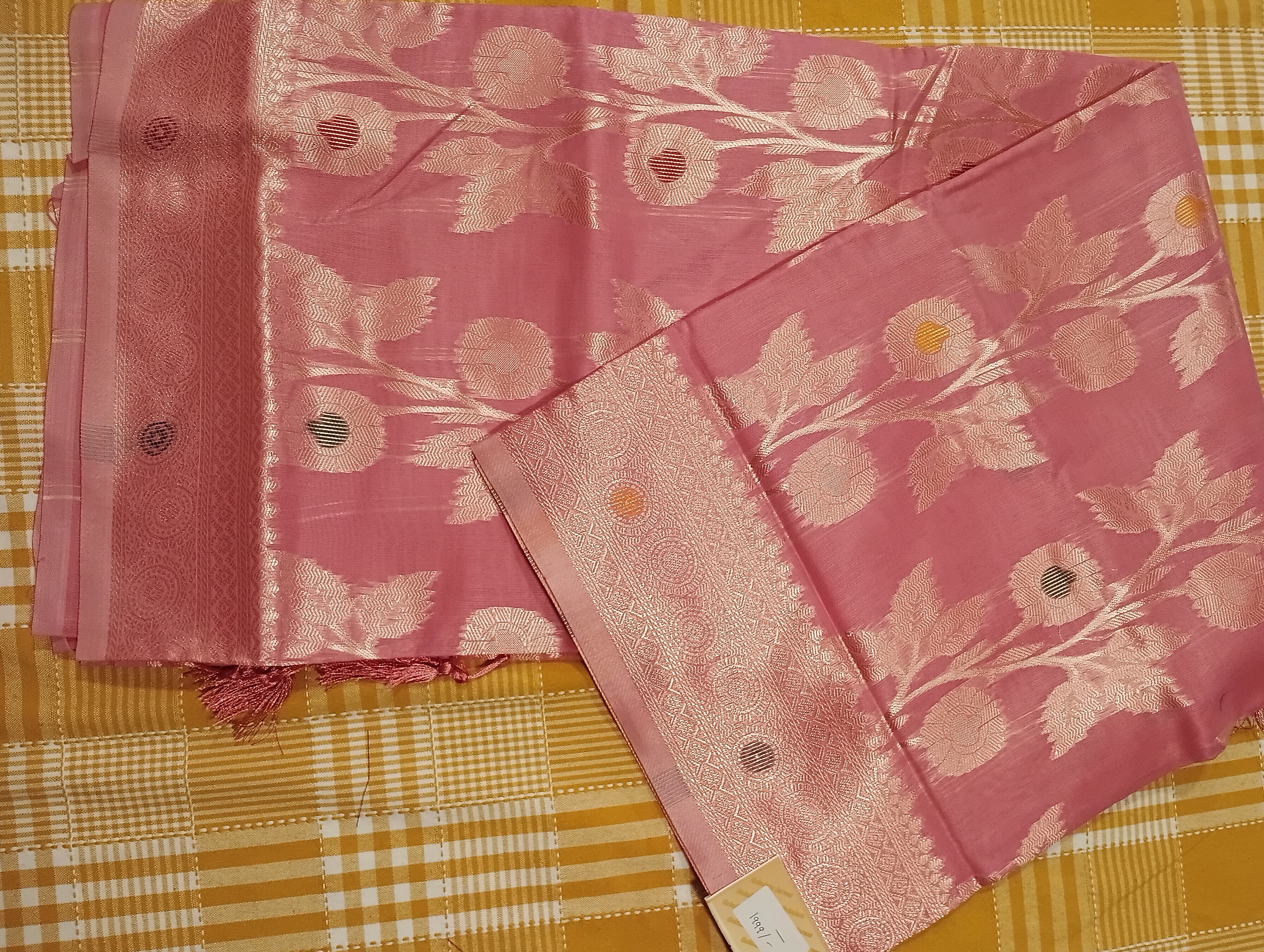 Tussar Silk Saree Light Pink 021 view 2