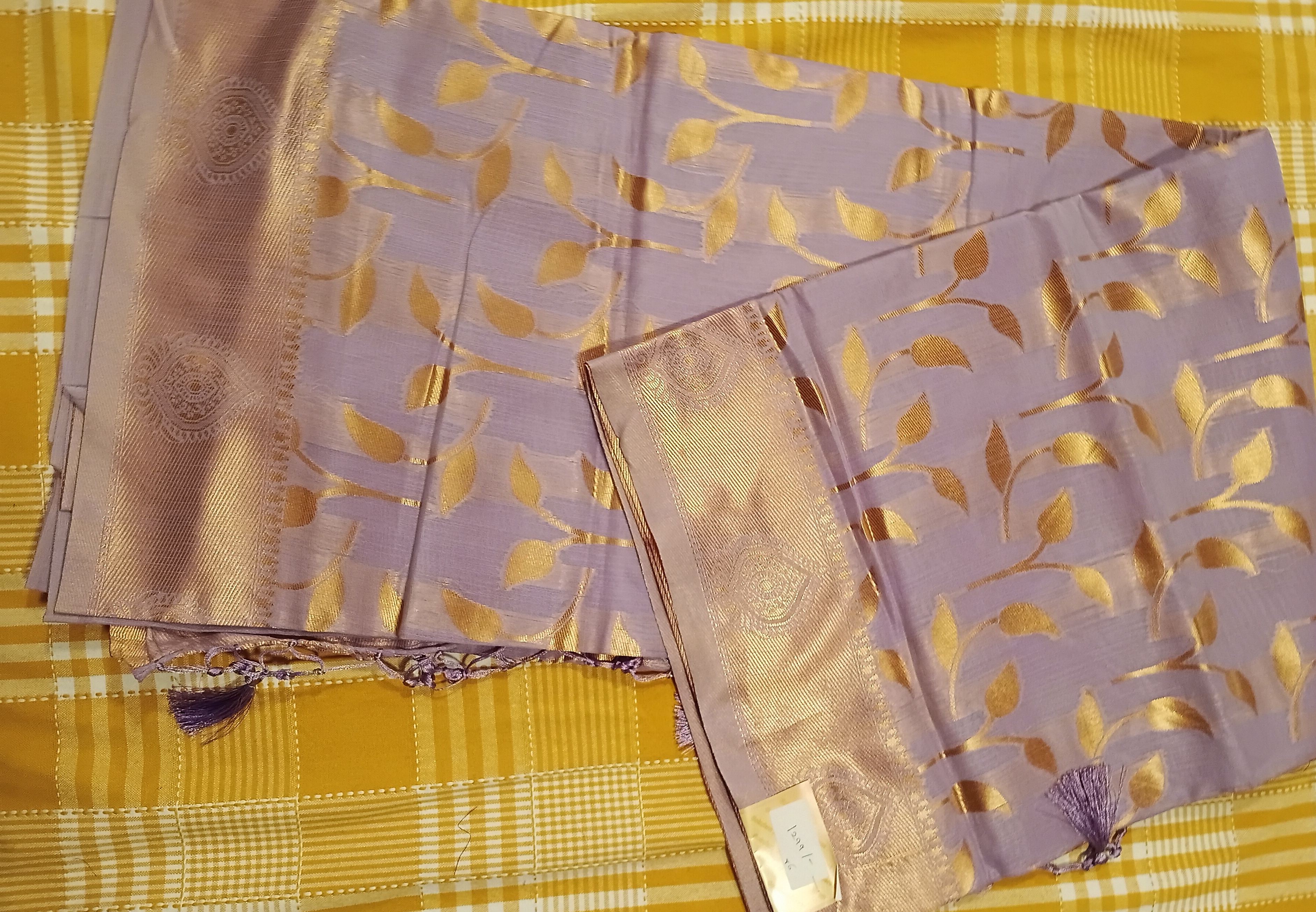Lavendar Color Tussar Silk Saree 009 view 2
