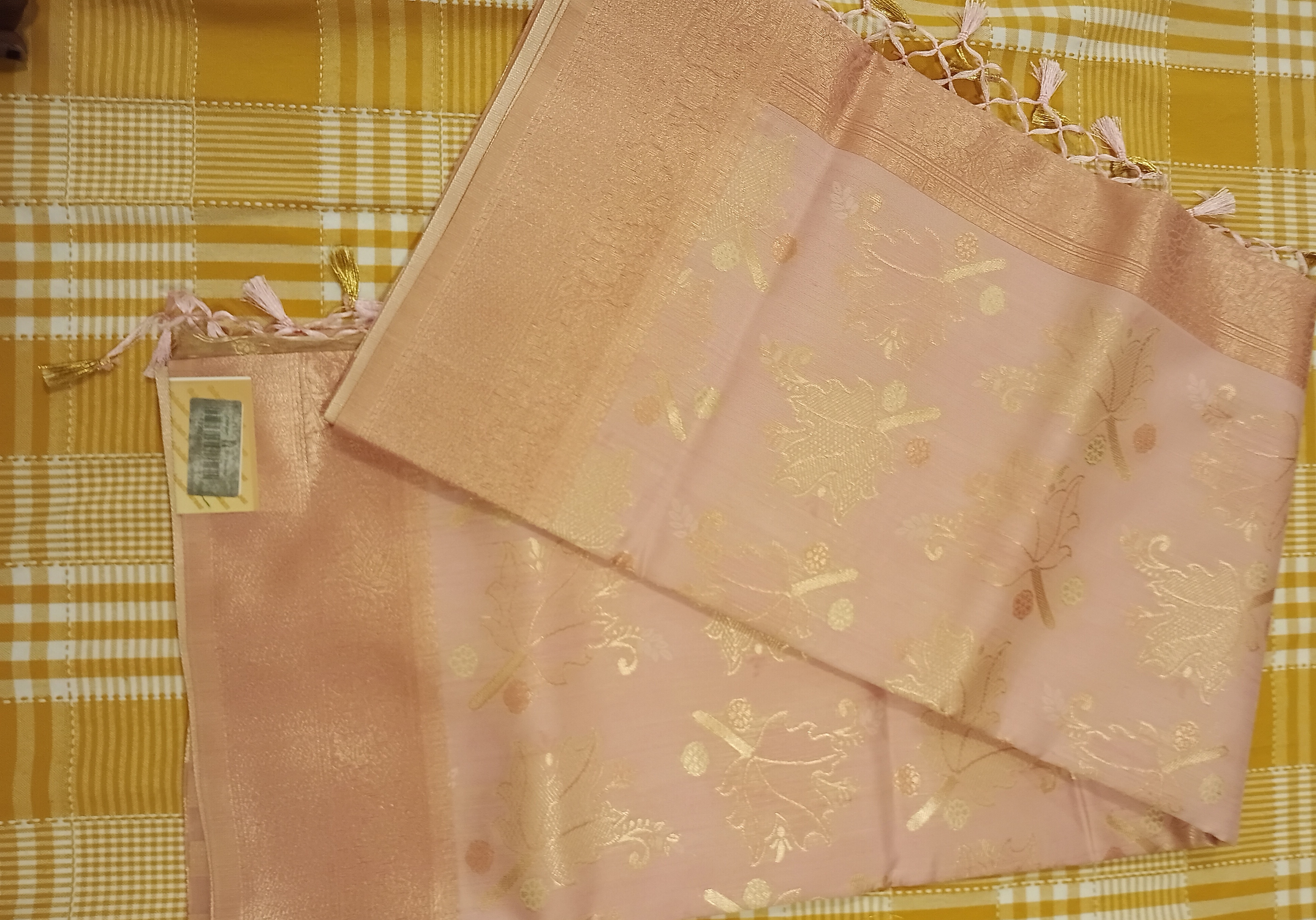 Light Pink Tussar Silk 012 view 2
