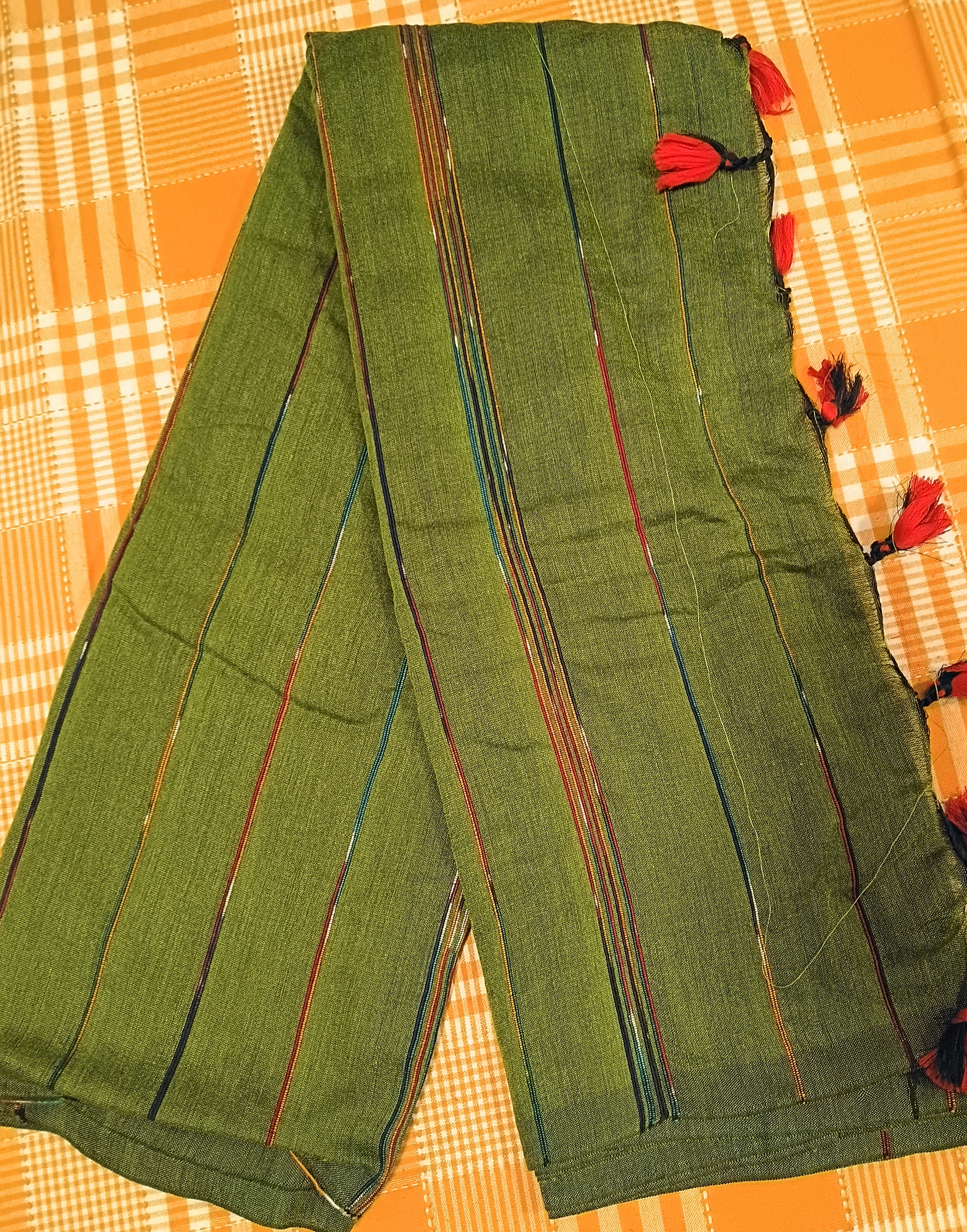 Green Khadi Cotton 017 view 2