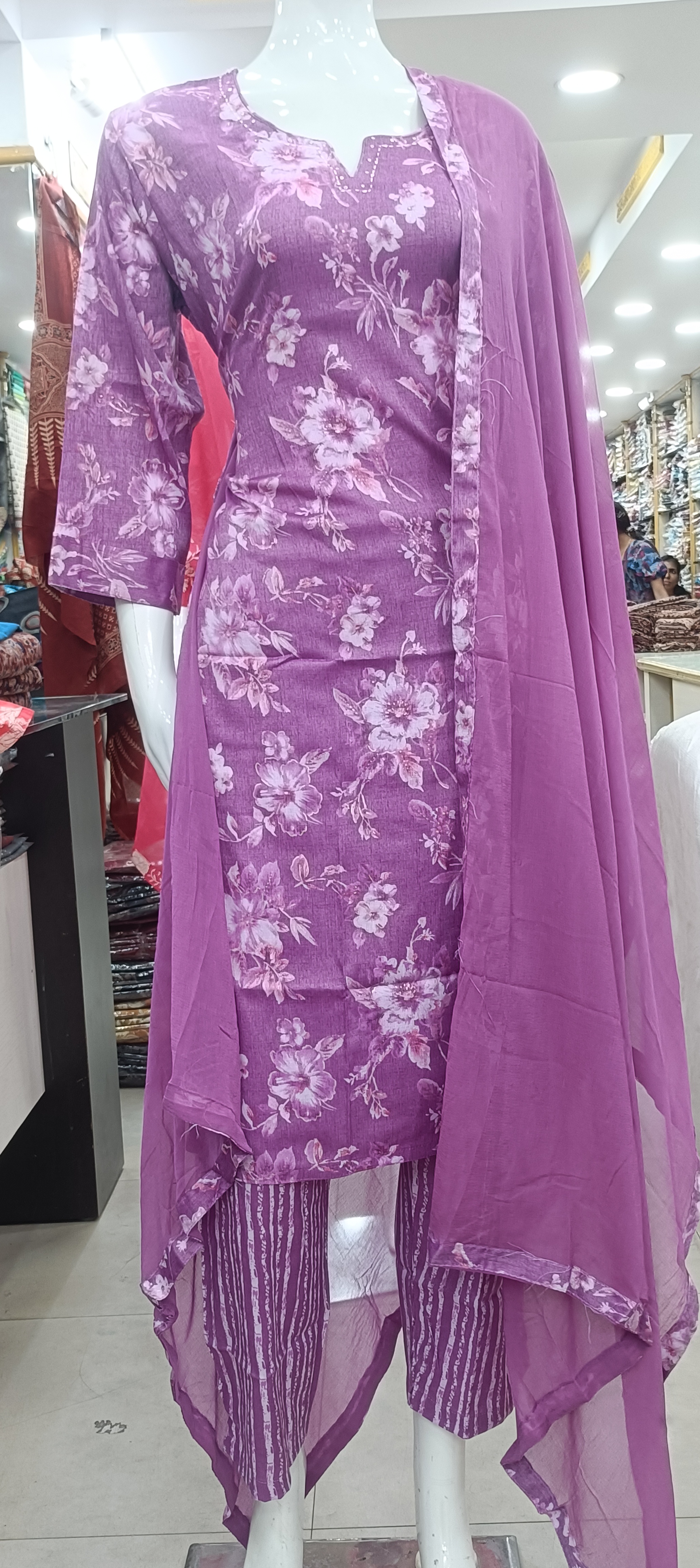 Violet Floral Suit view 2