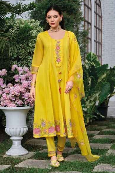 Fashion Satrangi Chanderi Readymade Suit - 4580 ,/ HC001986 view 3