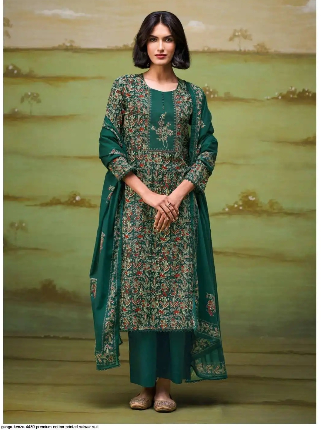 Ganga Kenza Premium Cotton Printed Salwar Suit  - 4480B / HC002455 view 6