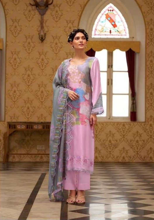 Rangrez  Embroidered Premium Muslin Suits - 2286 / HC002309 view 5
